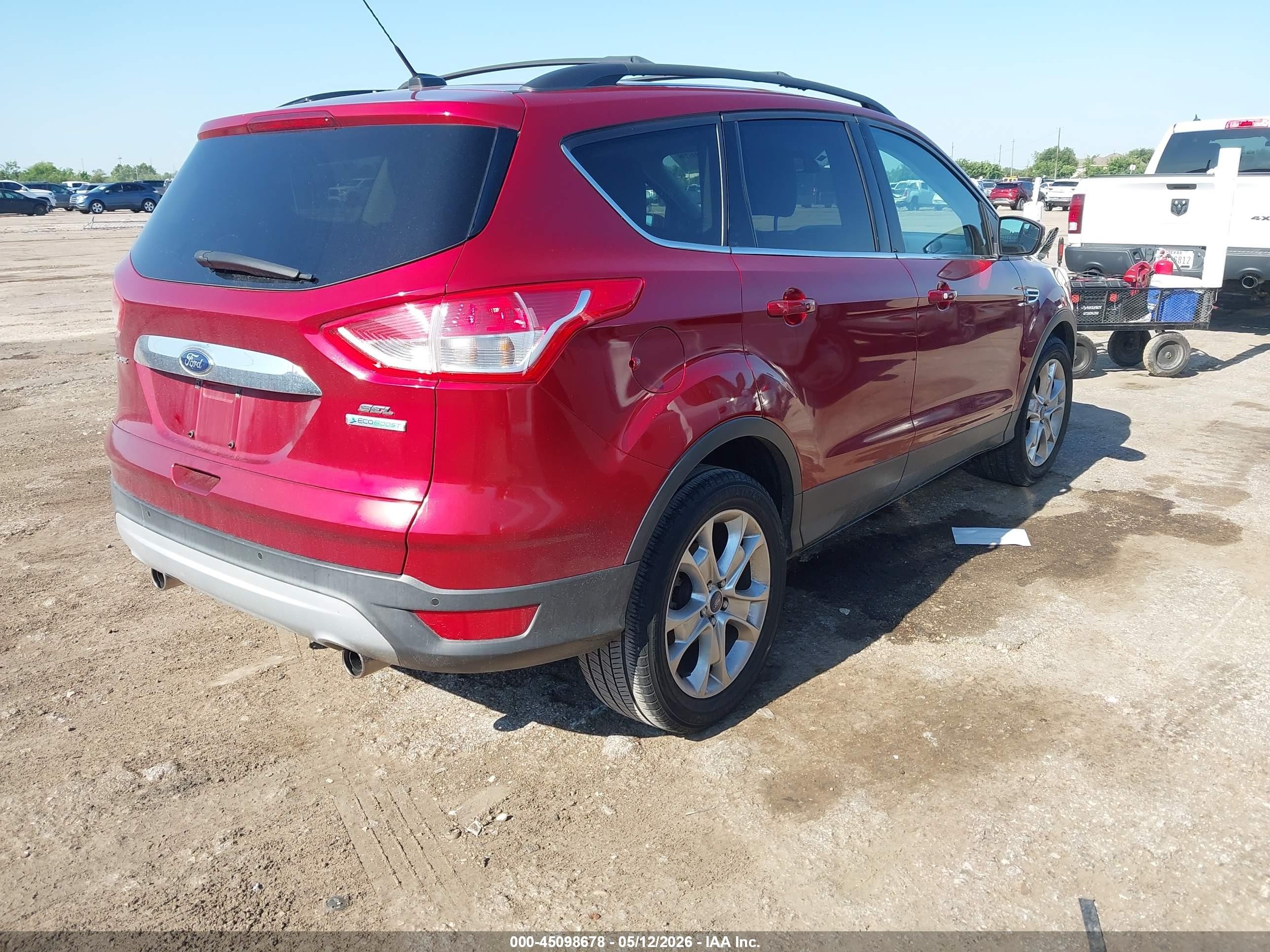2013 Ford Escape Sel Red vin: 1FMCU0HX0DUC54188