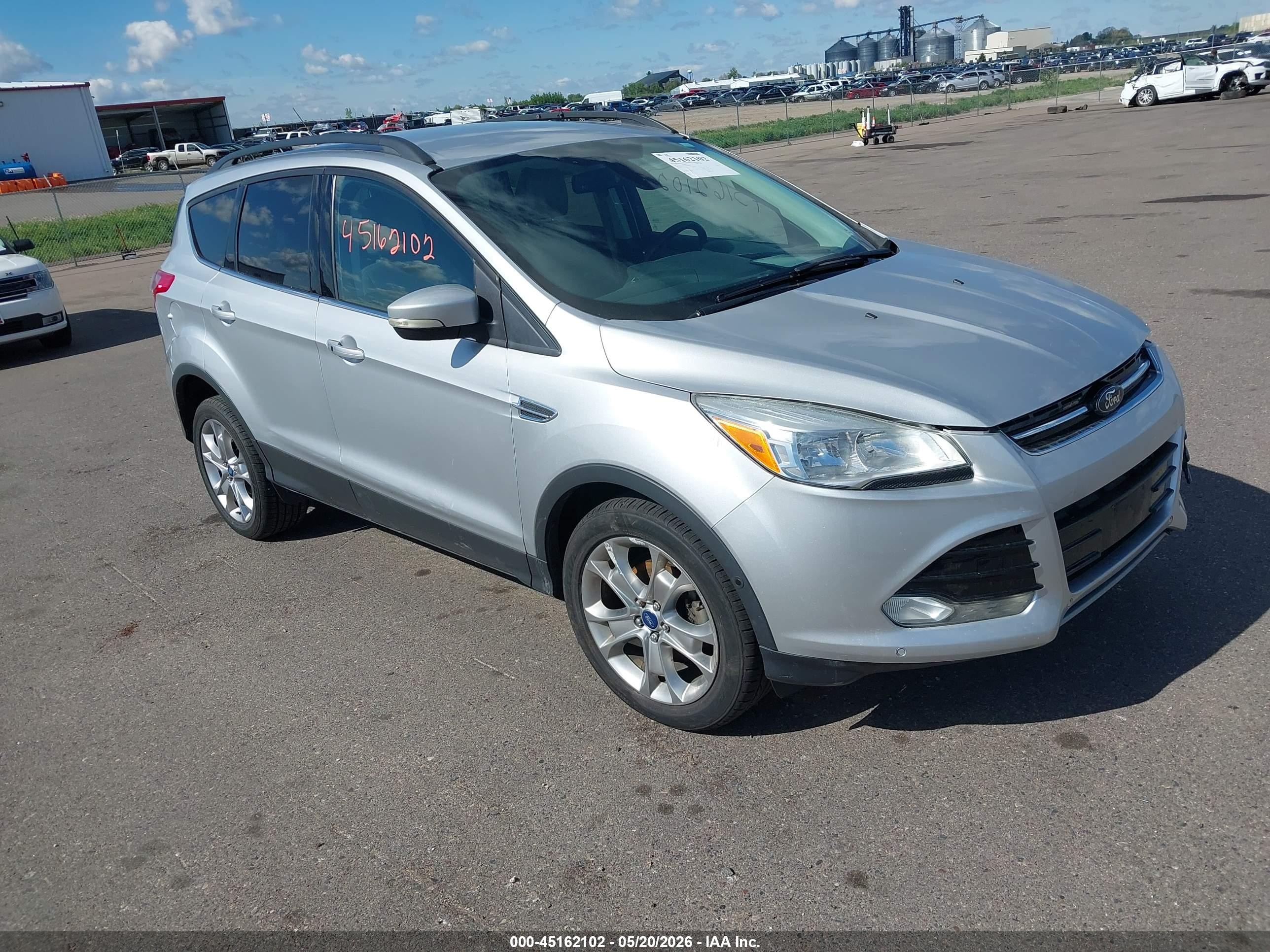 2013 Ford Escape Sel Серебряный vin: 1FMCU0HX1DUB08527