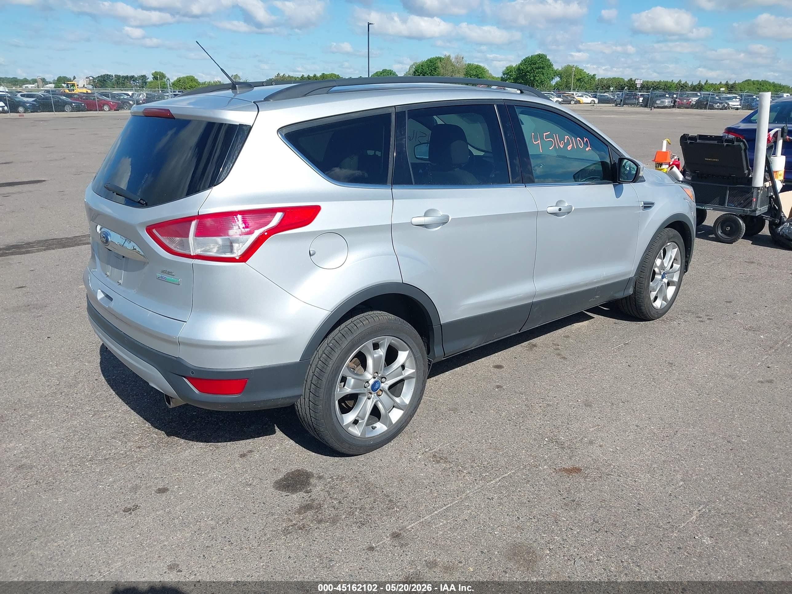 2013 Ford Escape Sel Серебряный vin: 1FMCU0HX1DUB08527