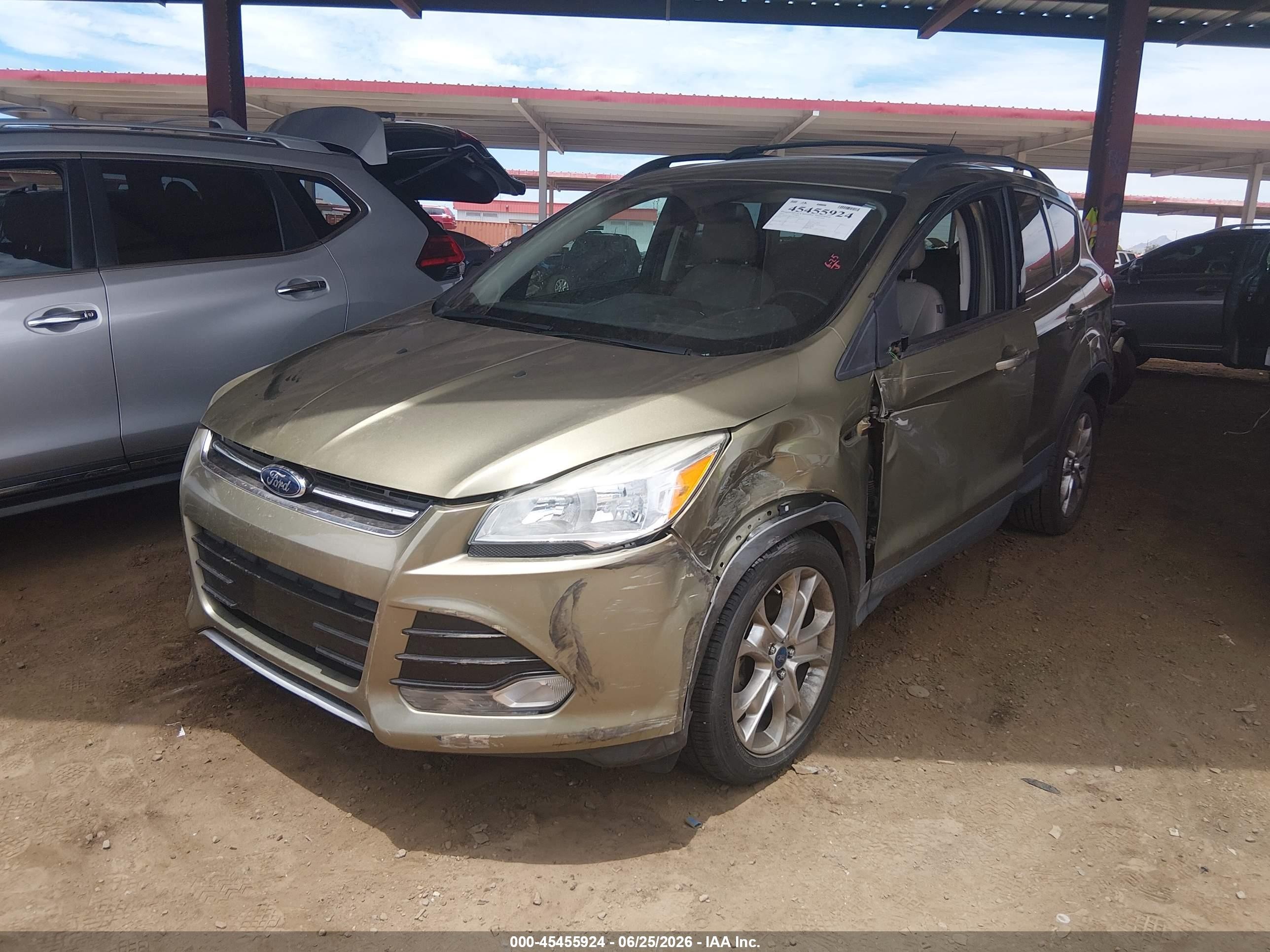 2013 Ford Escape Sel Зеленый vin: 1FMCU0HX1DUB55752