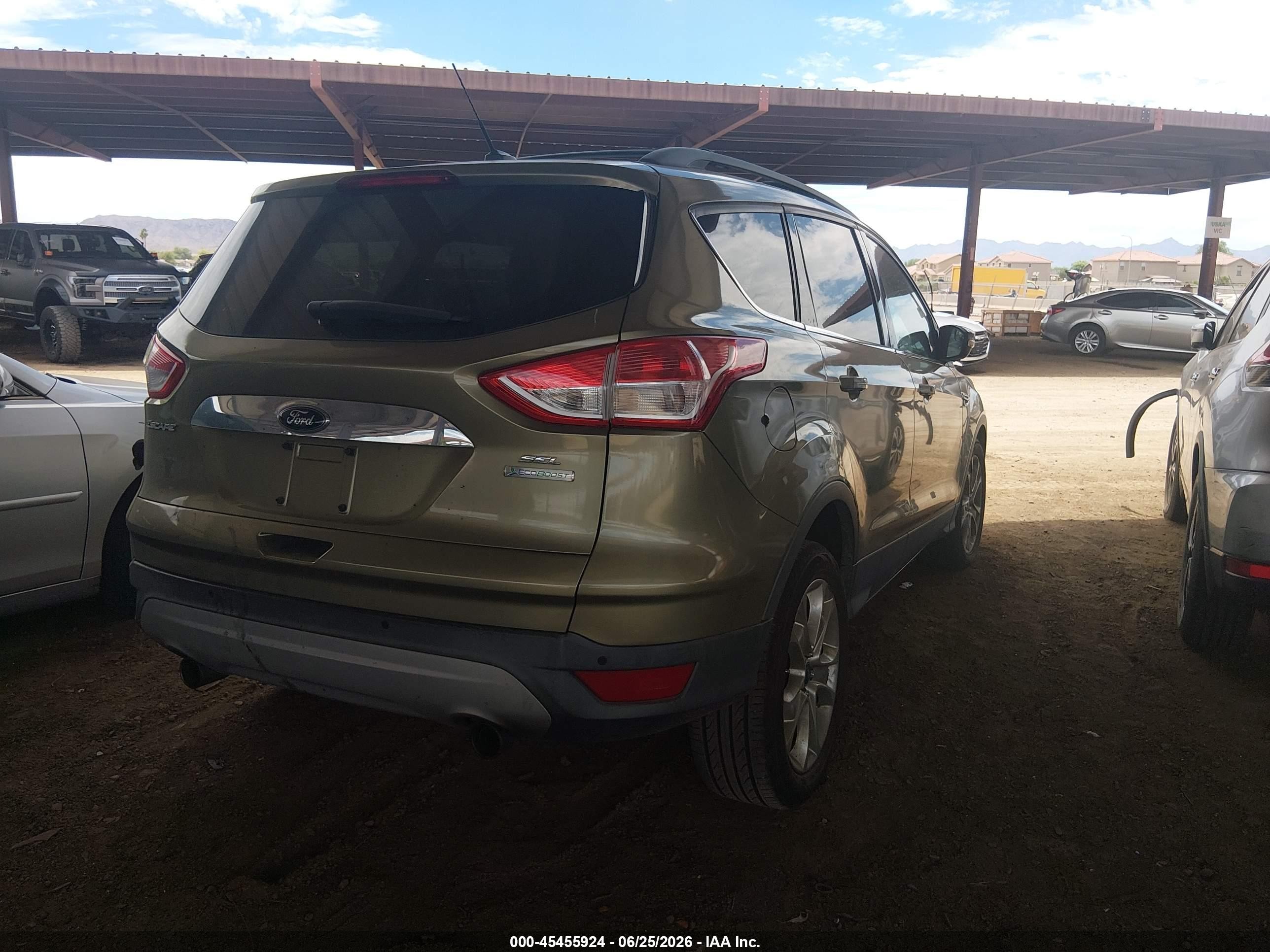 2013 Ford Escape Sel Зеленый vin: 1FMCU0HX1DUB55752