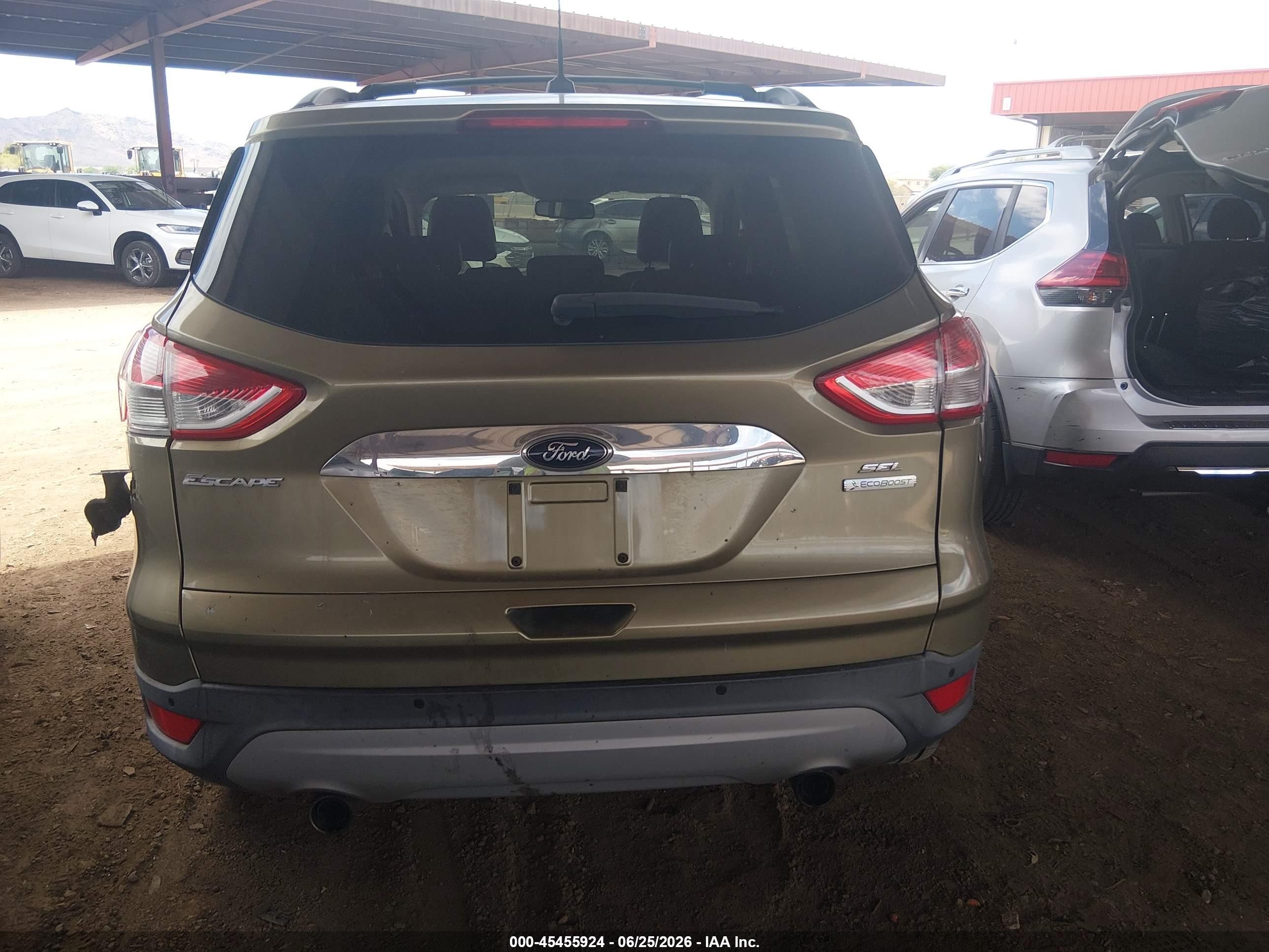 2013 Ford Escape Sel Зеленый vin: 1FMCU0HX1DUB55752