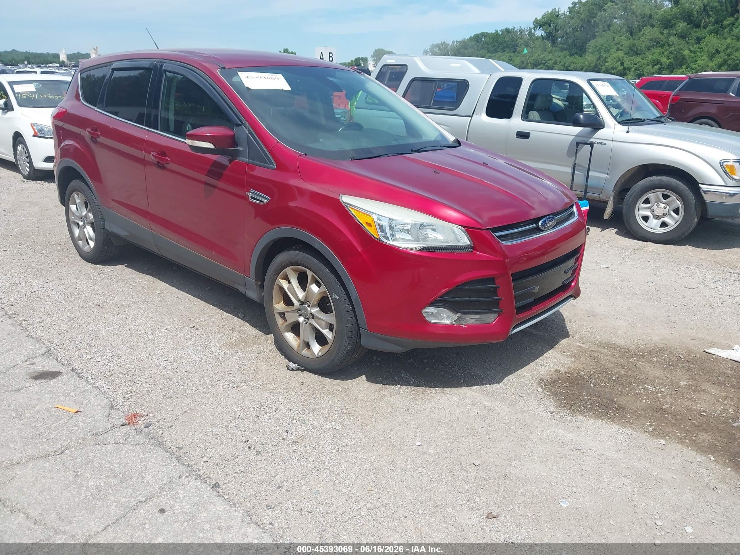 2013 Ford Escape Sel Red vin: 1FMCU0HX2DUA55188