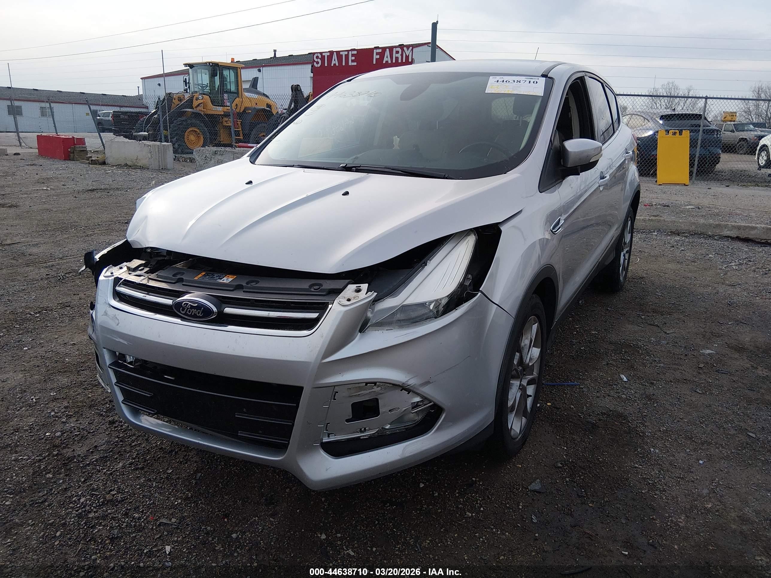 2013 Ford Escape Sel Silver vin: 1FMCU0HX2DUB20380