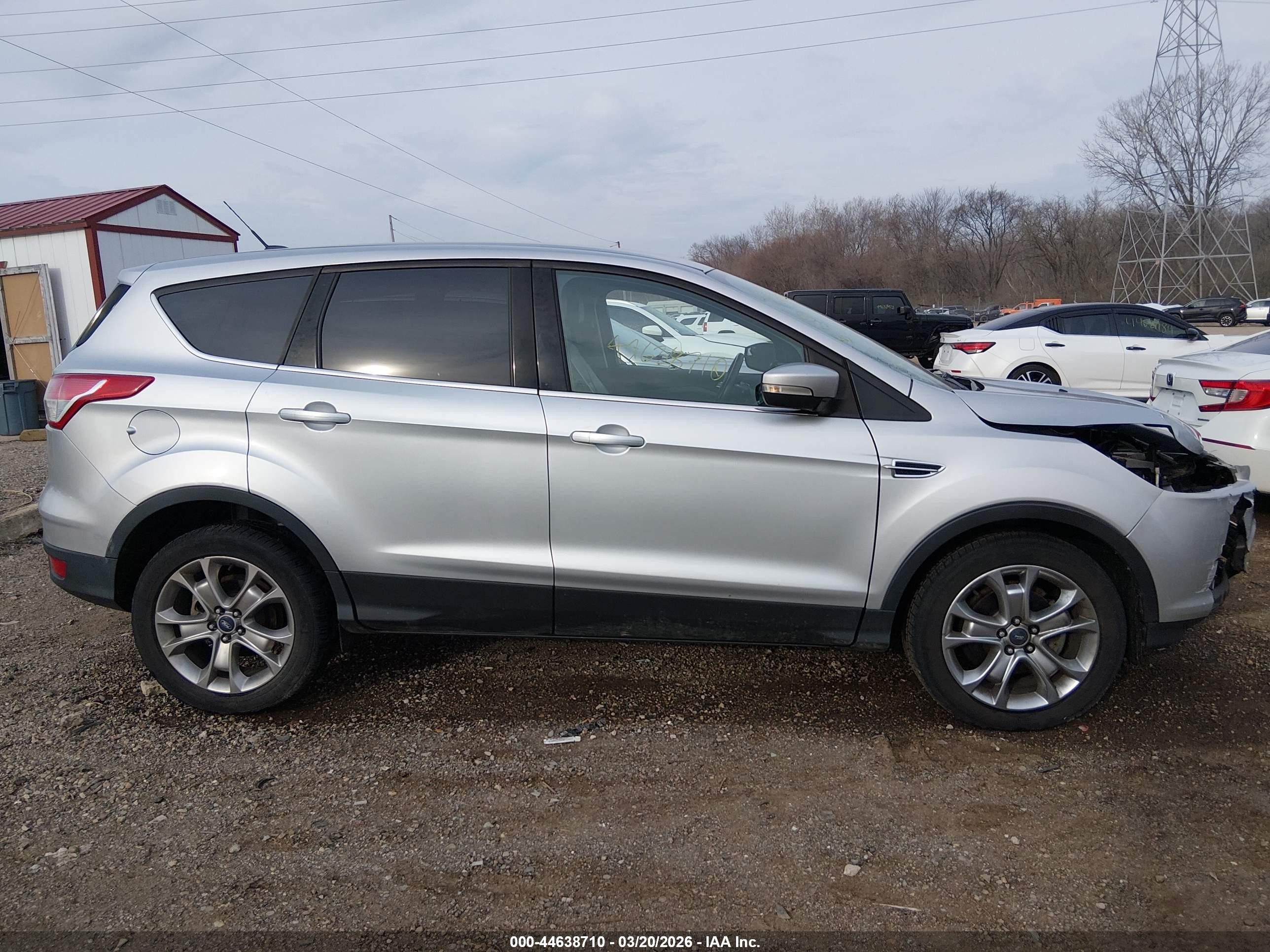 2013 Ford Escape Sel Silver vin: 1FMCU0HX2DUB20380
