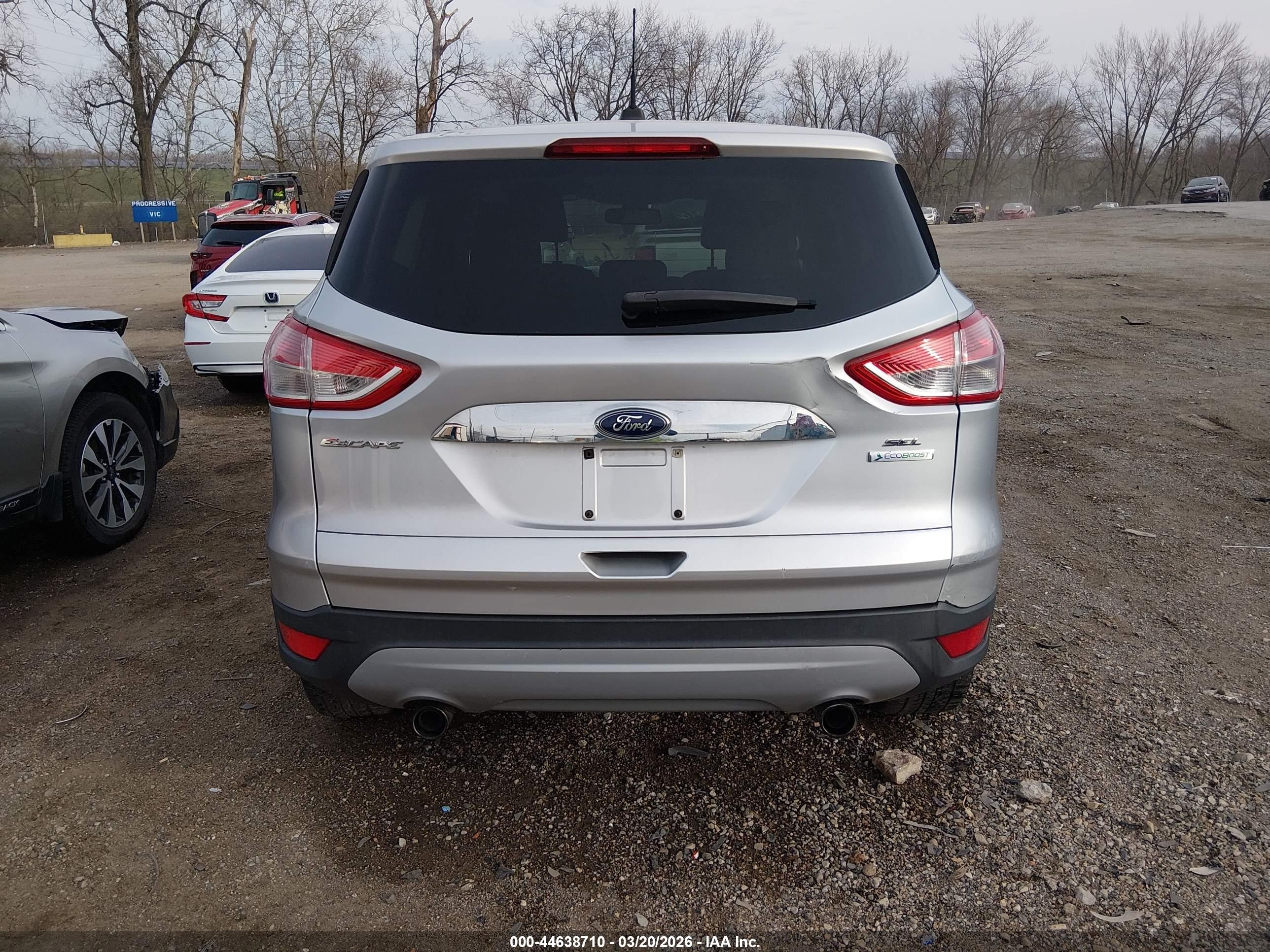 2013 Ford Escape Sel Silver vin: 1FMCU0HX2DUB20380