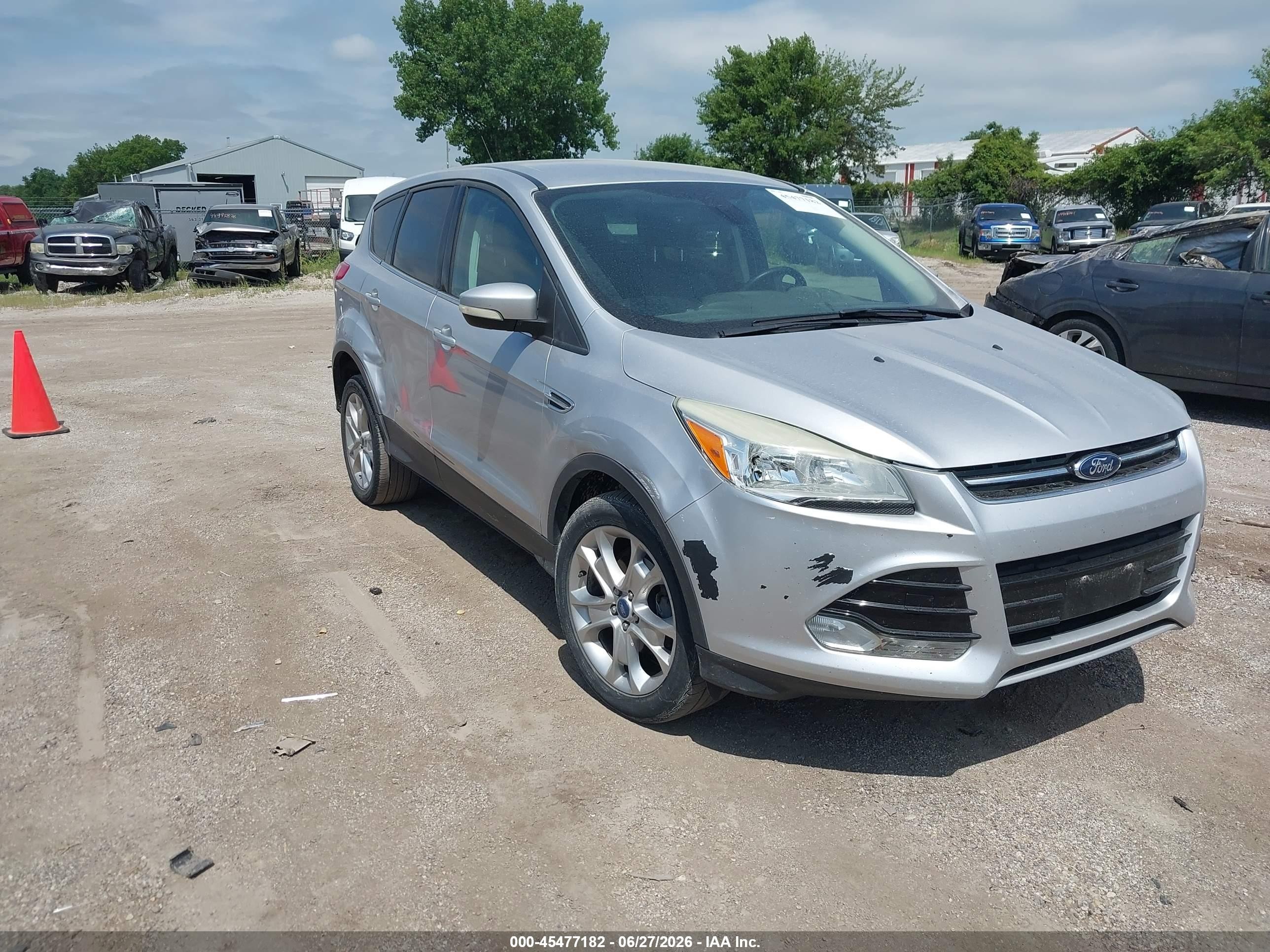 2013 Ford Escape Sel Silver vin: 1FMCU0HX2DUB92115