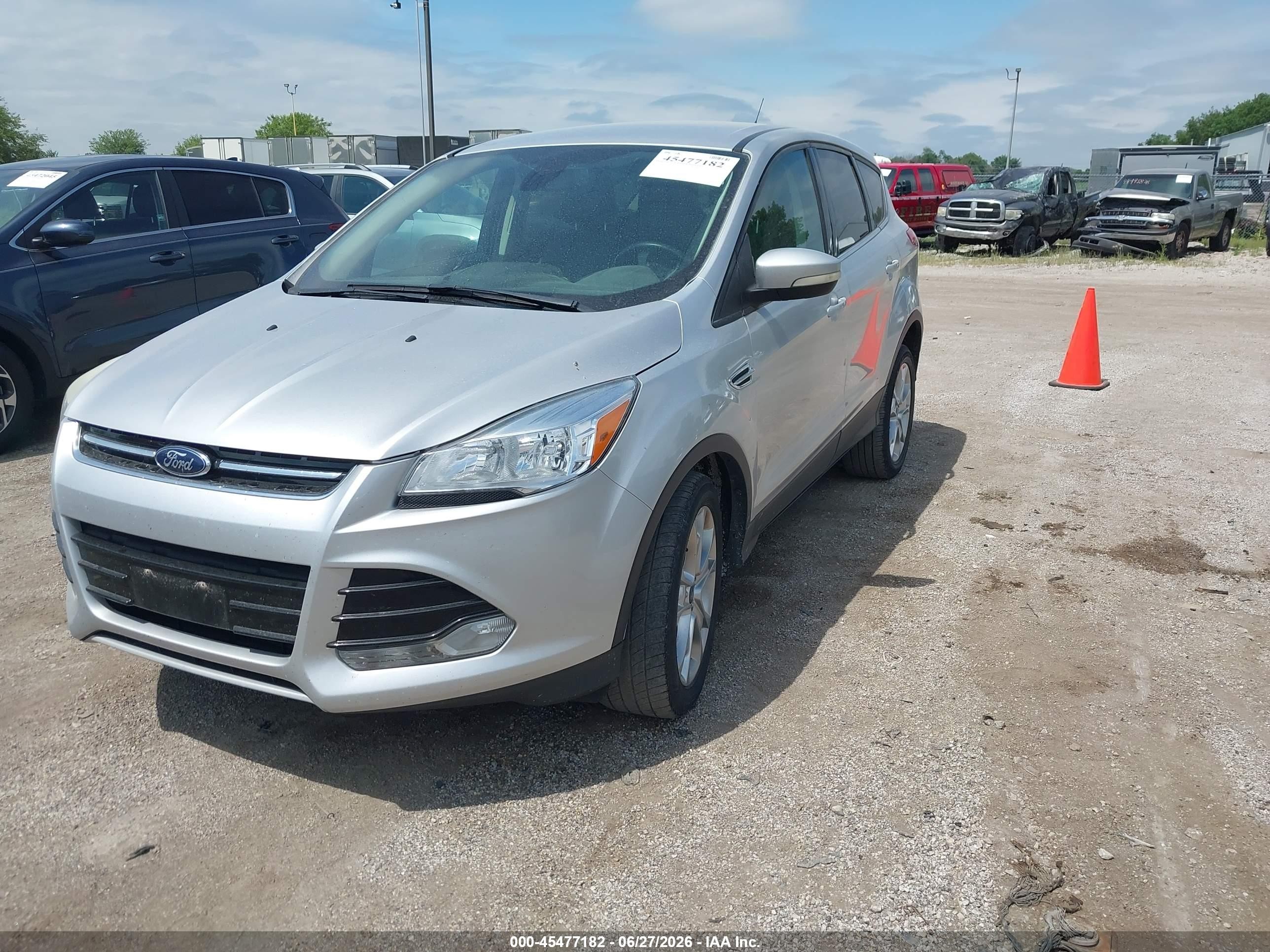 2013 Ford Escape Sel Silver vin: 1FMCU0HX2DUB92115