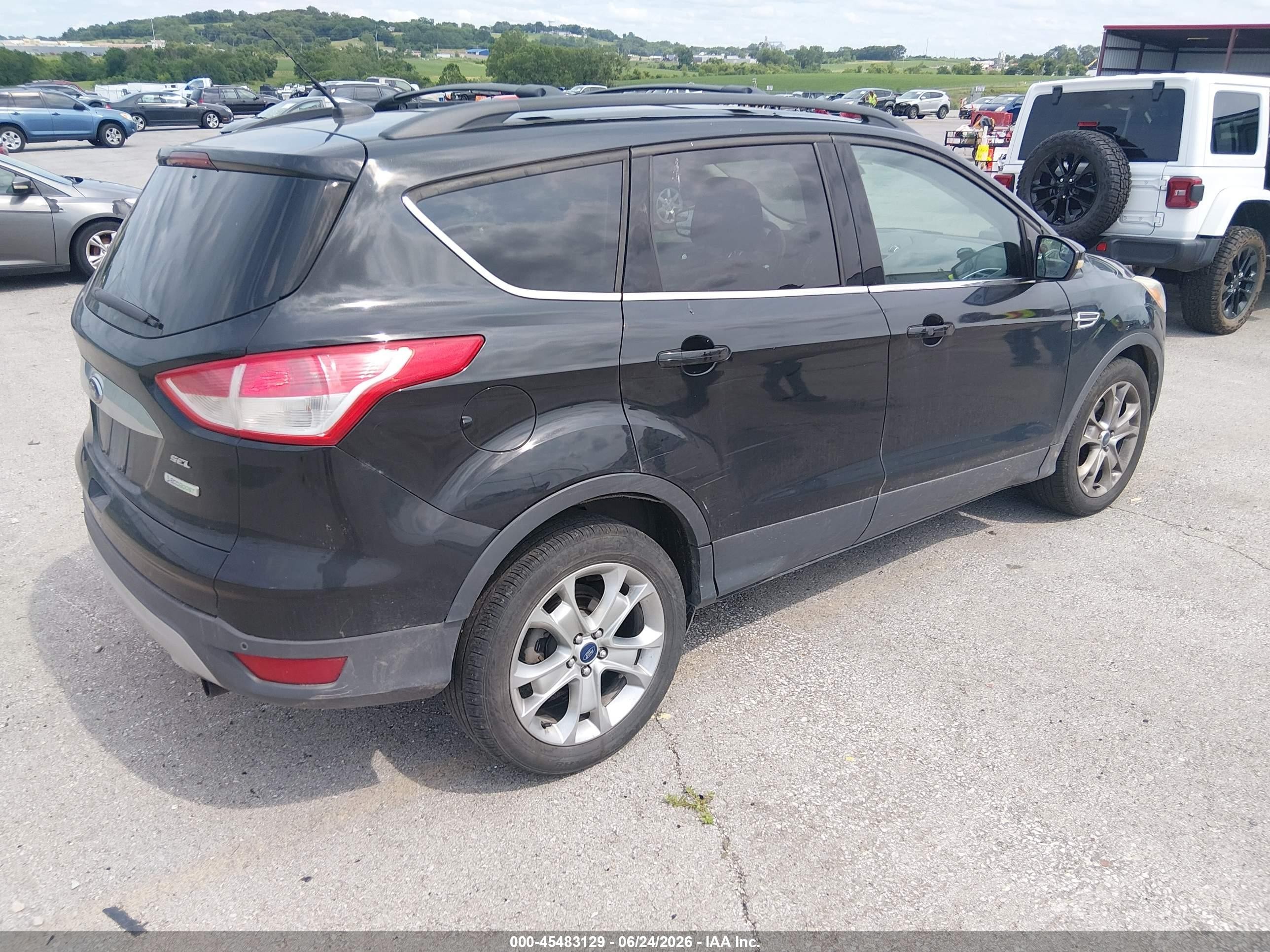 2013 Ford Escape Sel Black vin: 1FMCU0HX2DUC53608