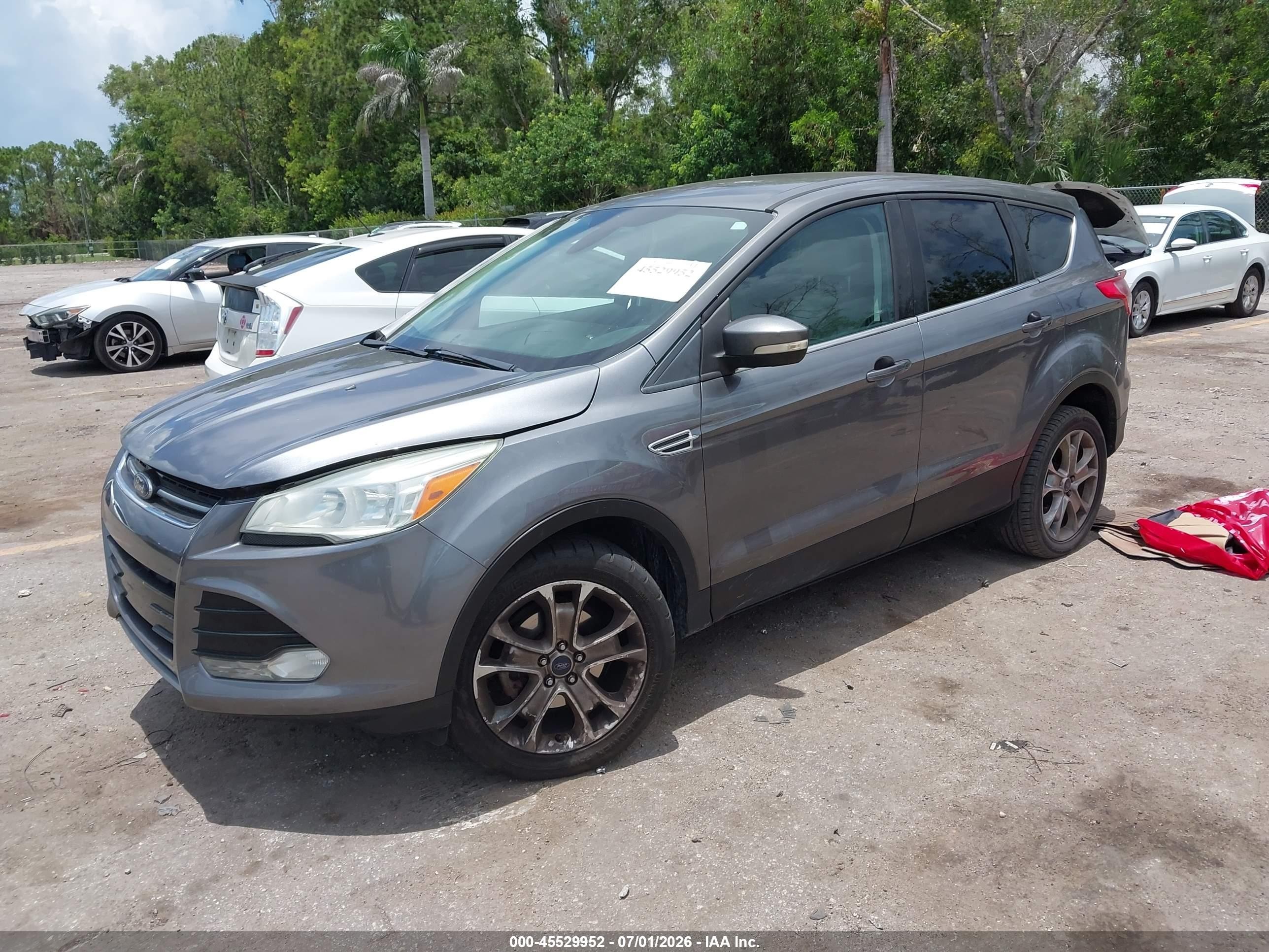 2013 Ford Escape Sel White vin: 1FMCU0HX2DUC55813