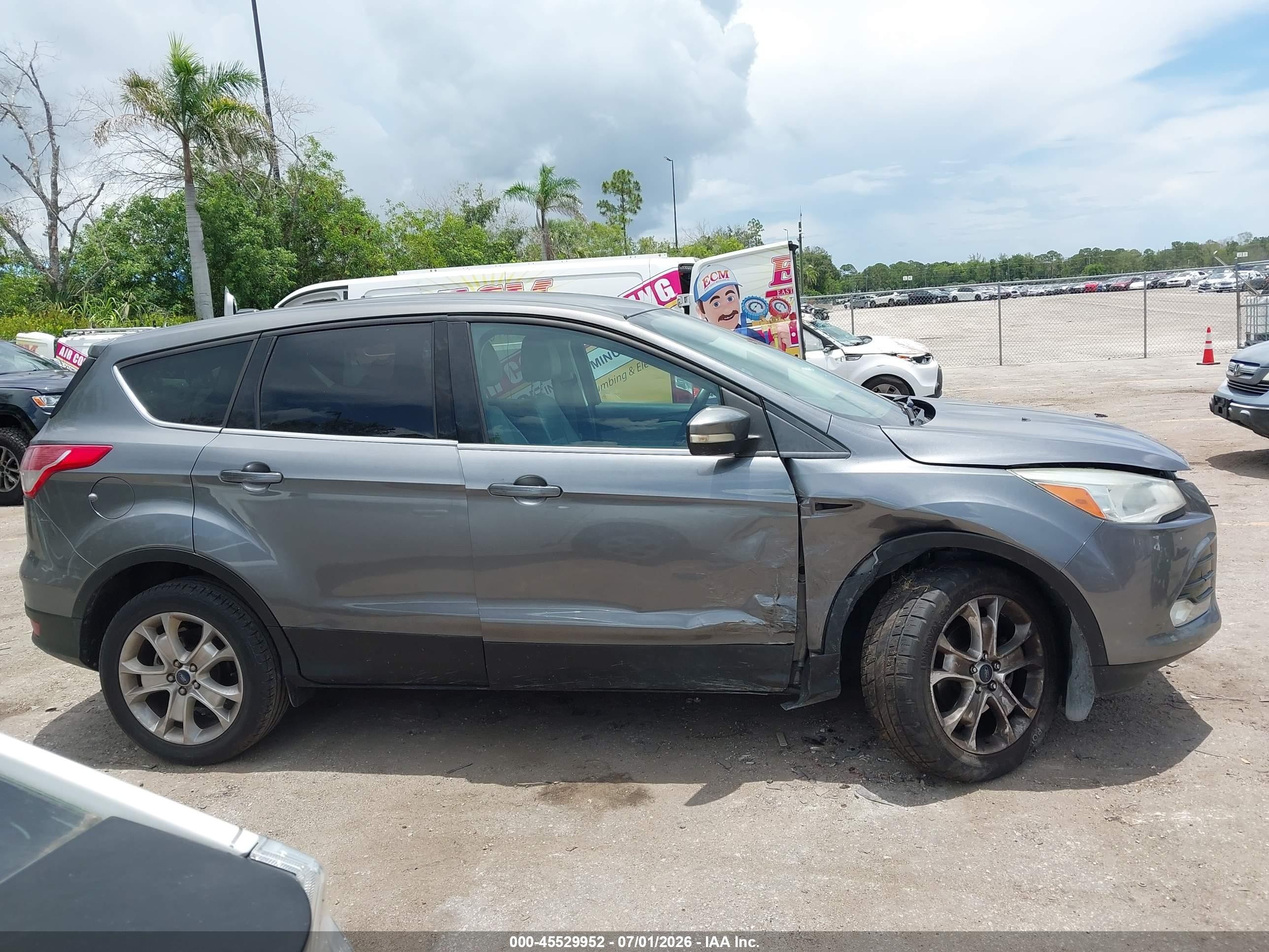 2013 Ford Escape Sel White vin: 1FMCU0HX2DUC55813