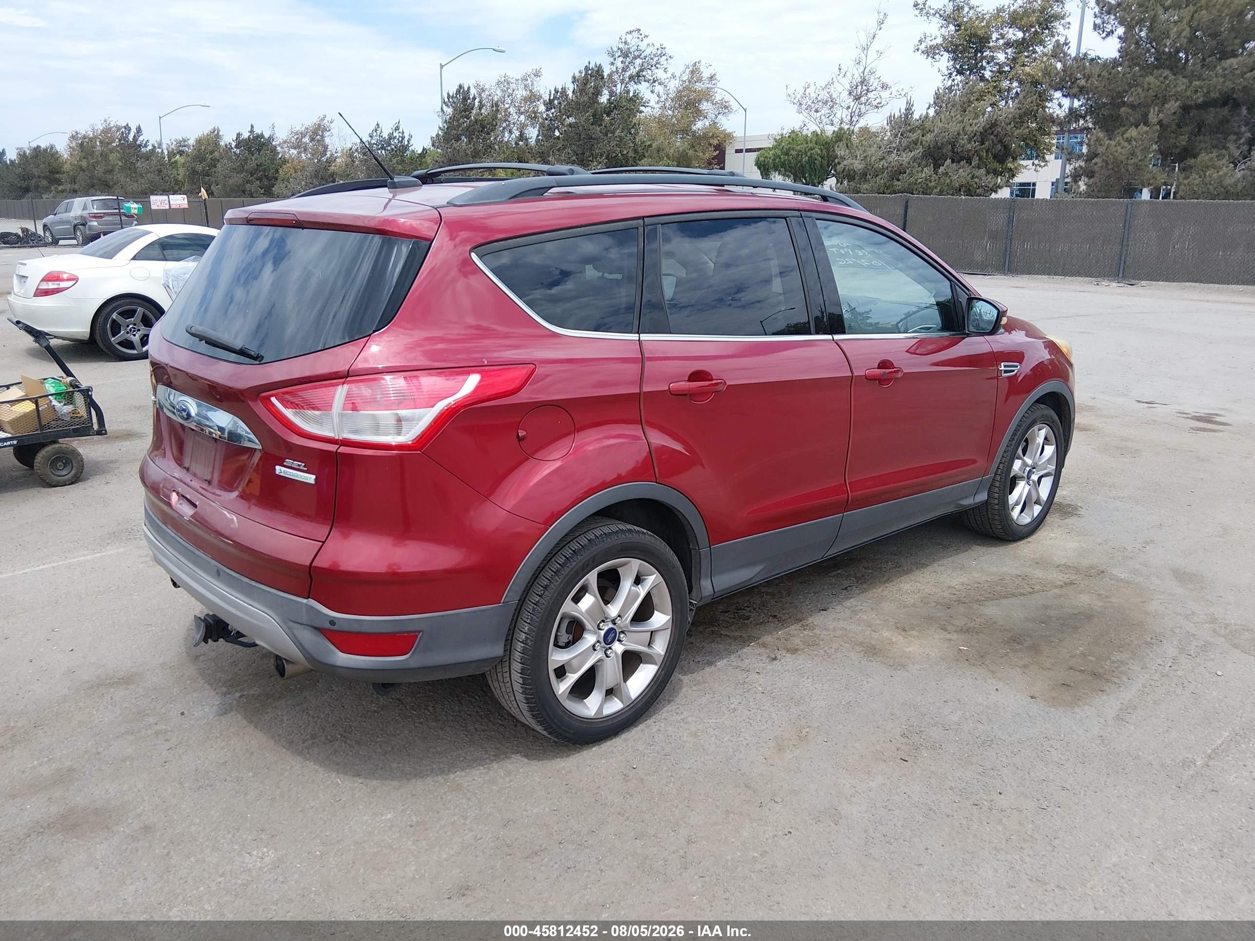2013 Ford Escape Sel Burgundy vin: 1FMCU0HX2DUC62308