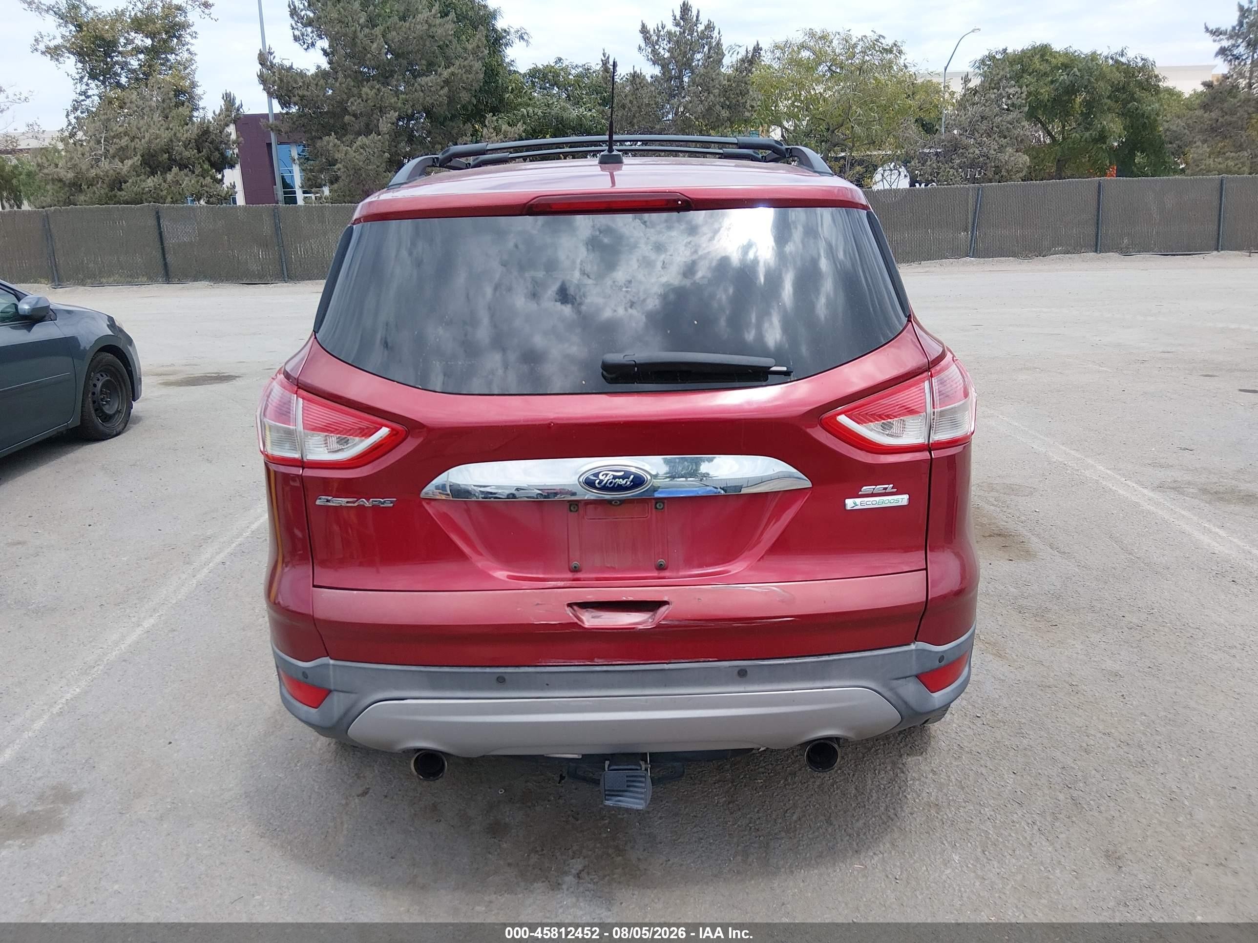 2013 Ford Escape Sel Burgundy vin: 1FMCU0HX2DUC62308