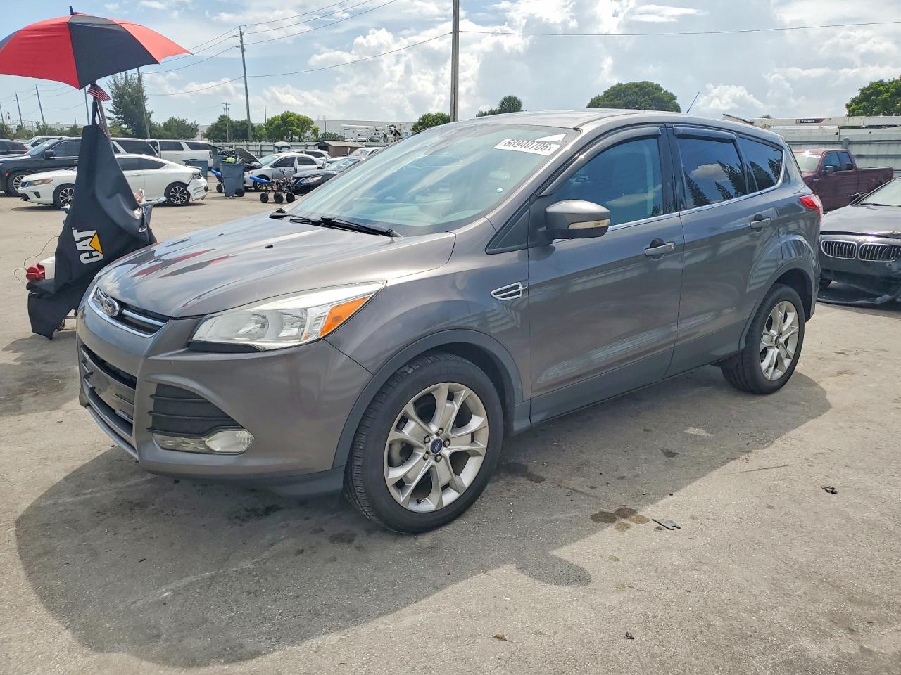 2013 Ford Escape Sel Gray vin: 1FMCU0HX2DUC99259
