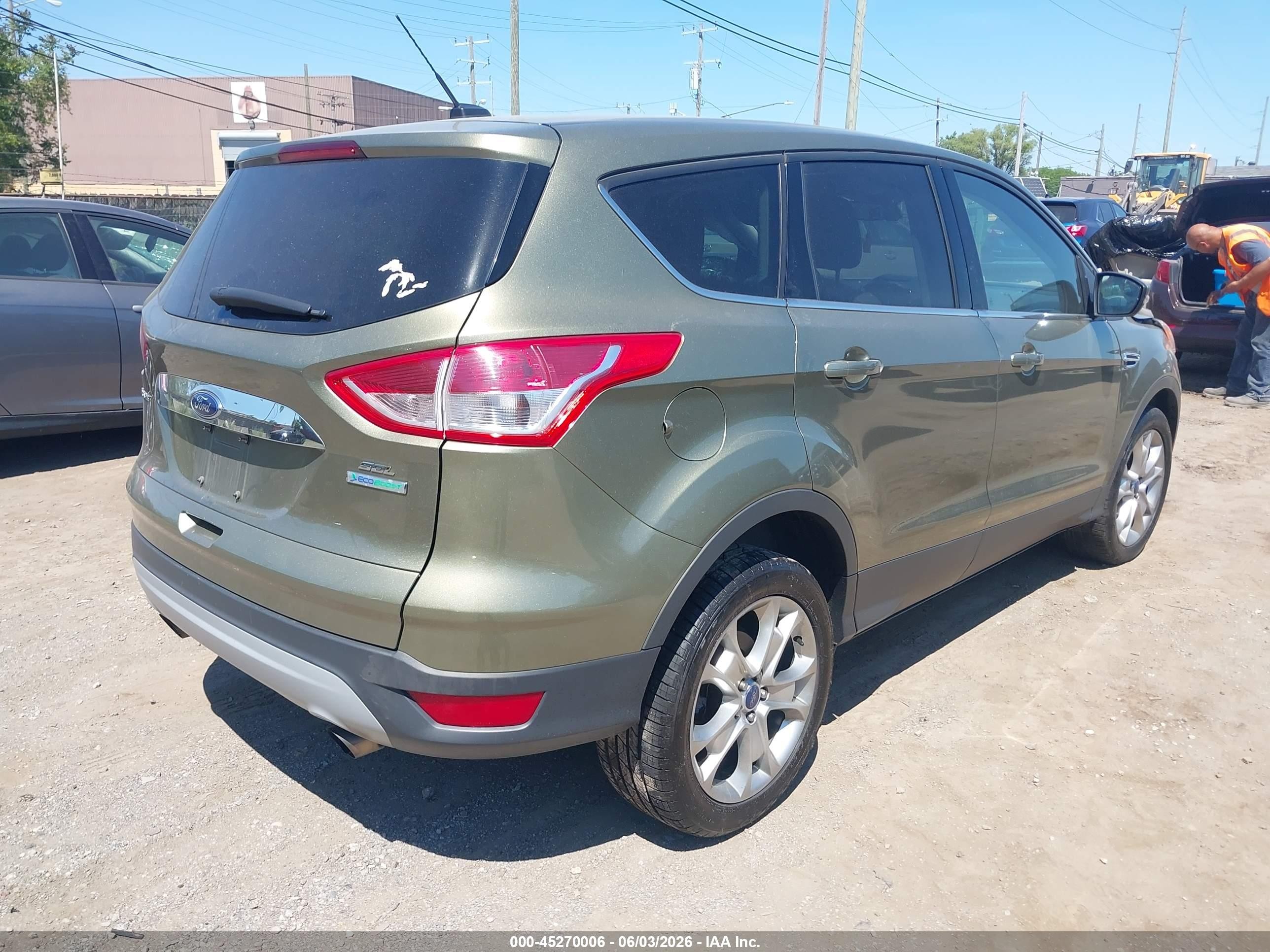2013 Ford Escape Sel Зеленый vin: 1FMCU0HX2DUD67415