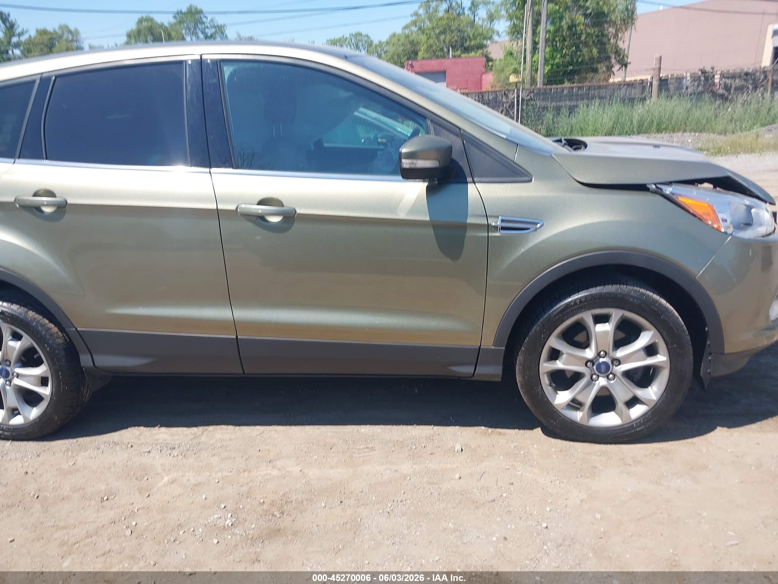2013 Ford Escape Sel Зеленый vin: 1FMCU0HX2DUD67415