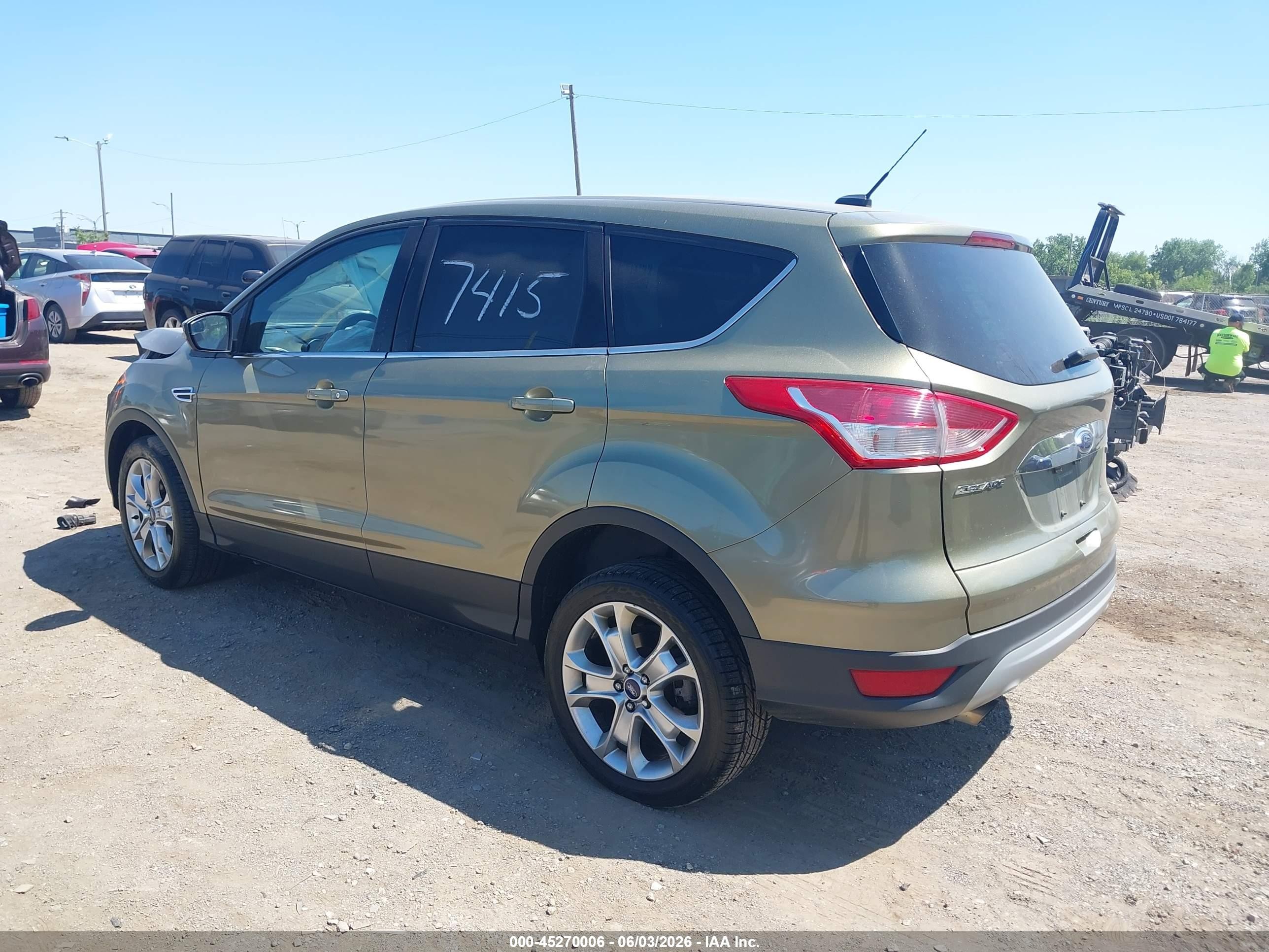 2013 Ford Escape Sel Зеленый vin: 1FMCU0HX2DUD67415