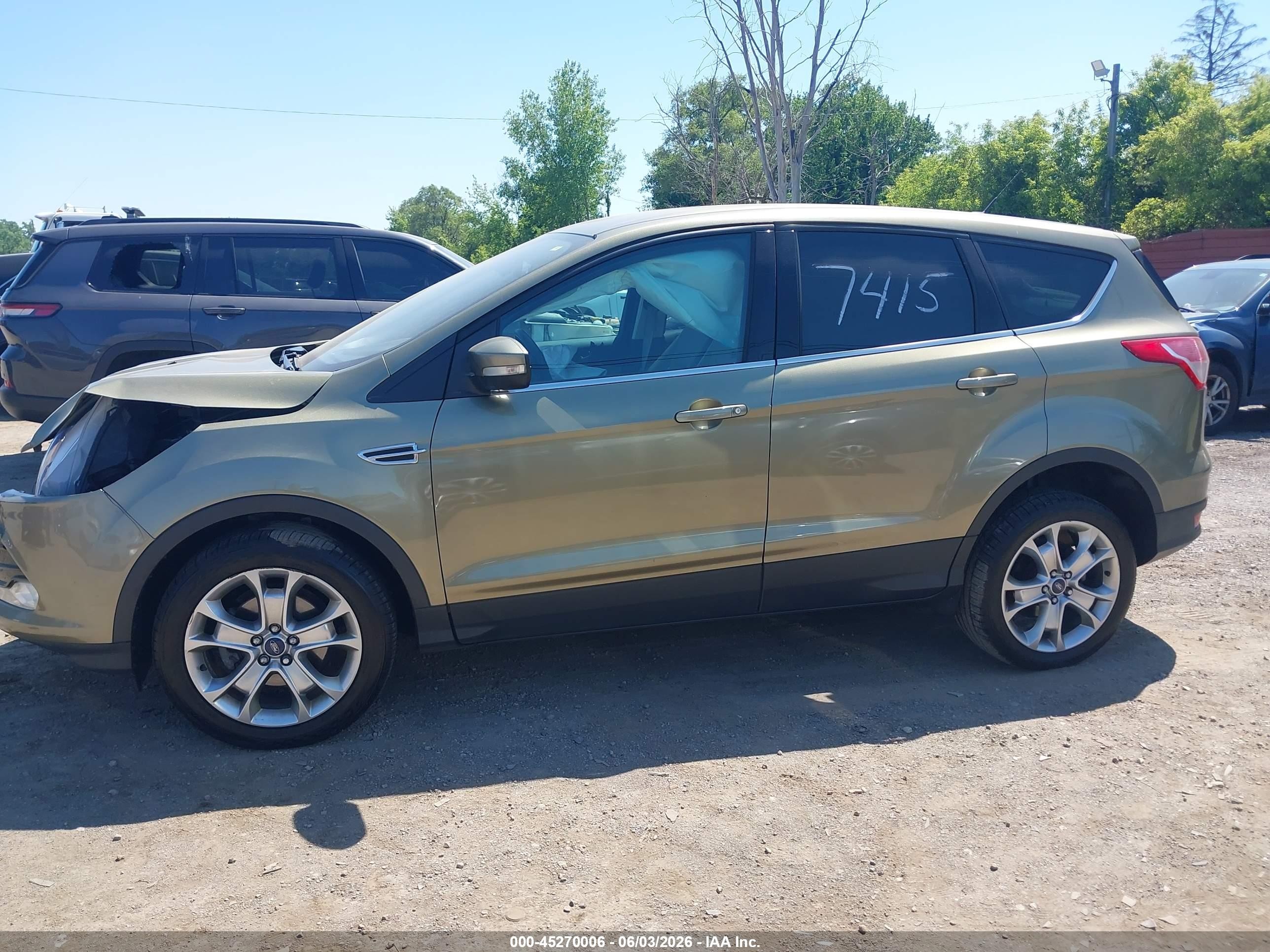 2013 Ford Escape Sel Зеленый vin: 1FMCU0HX2DUD67415