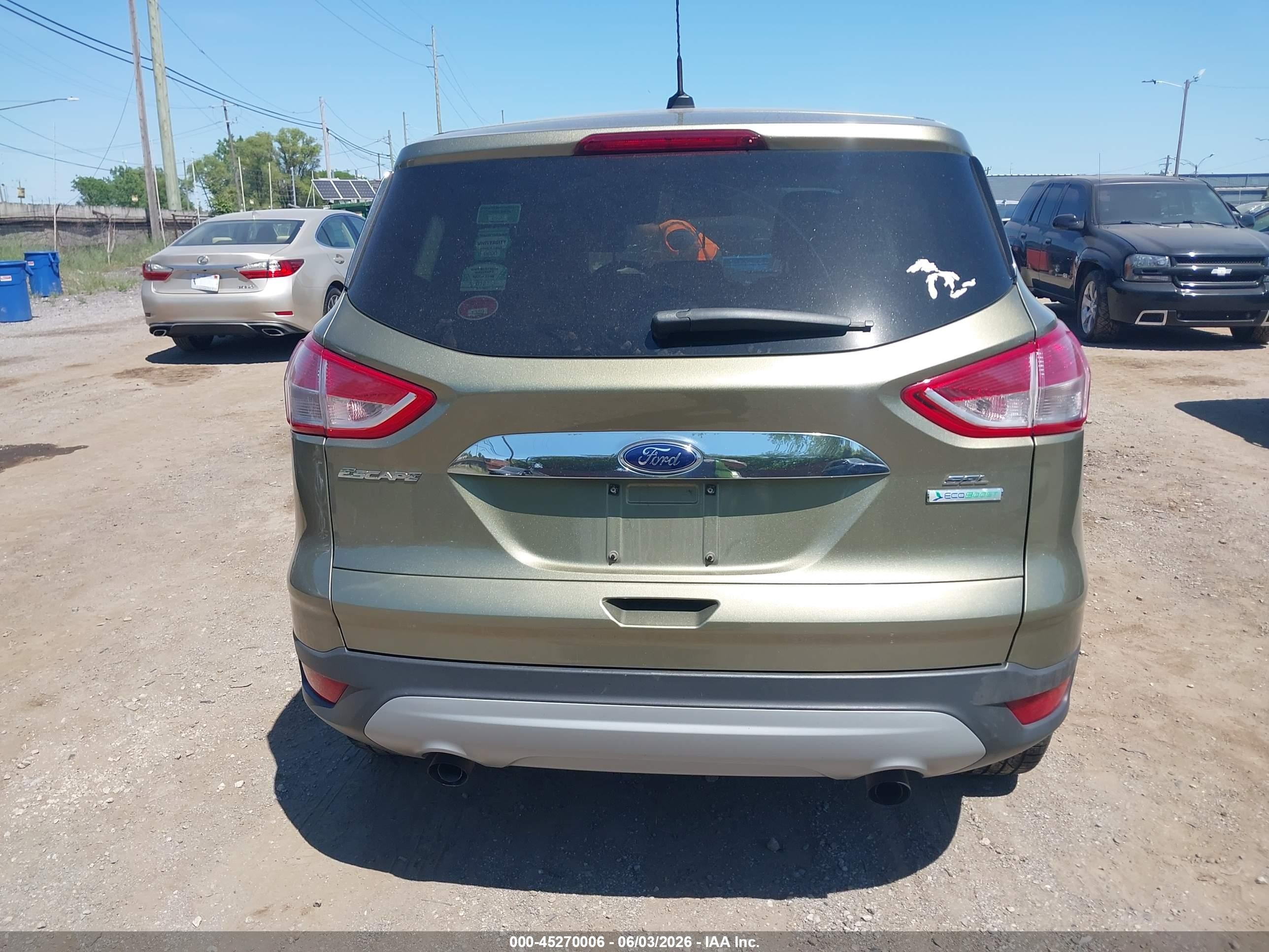 2013 Ford Escape Sel Зеленый vin: 1FMCU0HX2DUD67415