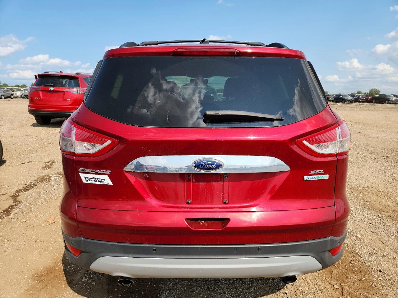 2013 Ford Escape Sel Red vin: 1FMCU0HX2DUD67740