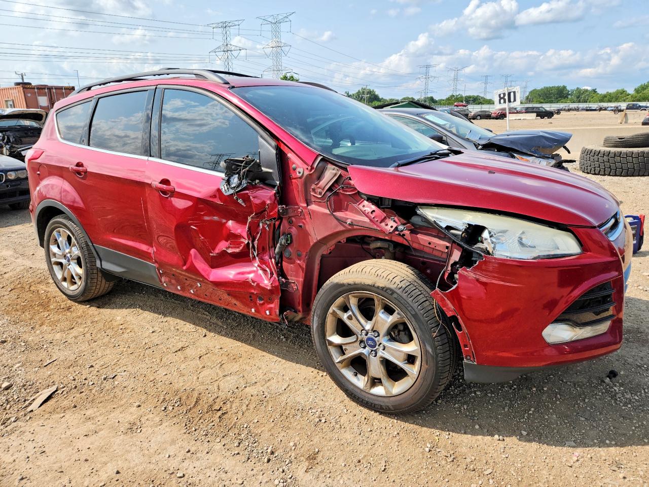 2013 Ford Escape Sel Red vin: 1FMCU0HX2DUD67740