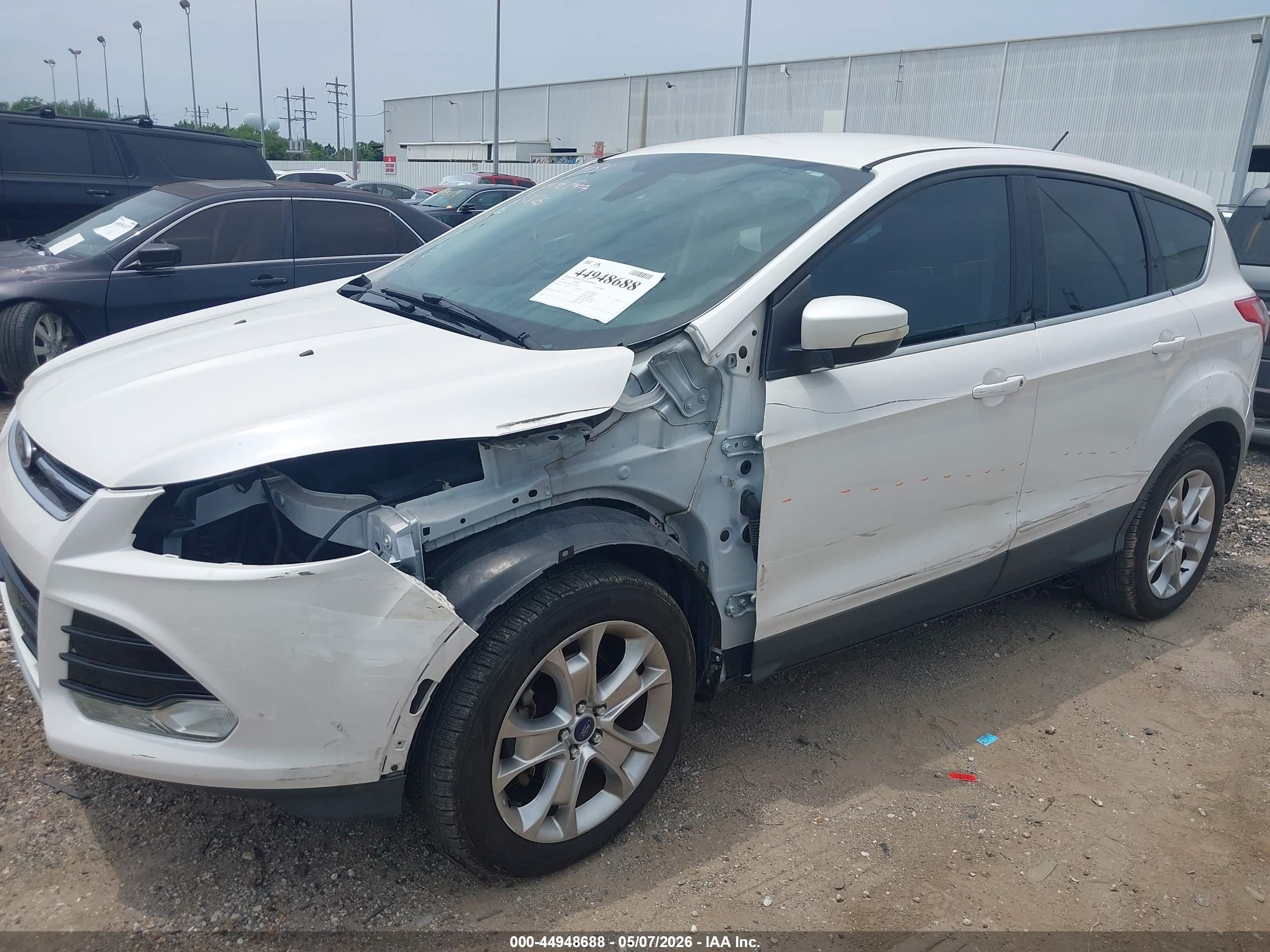 2013 Ford Escape Sel White vin: 1FMCU0HX2DUD84392