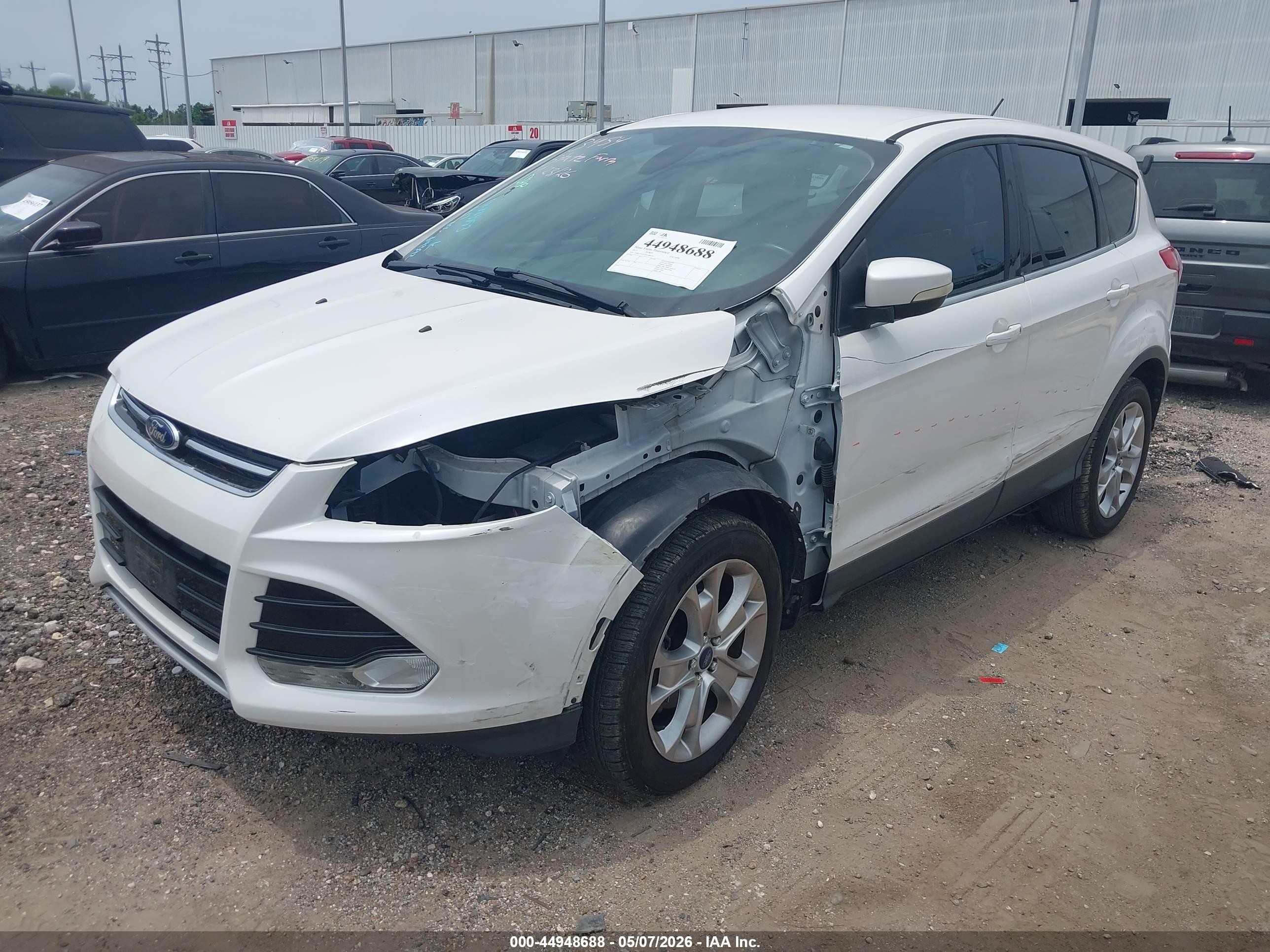 2013 Ford Escape Sel White vin: 1FMCU0HX2DUD84392