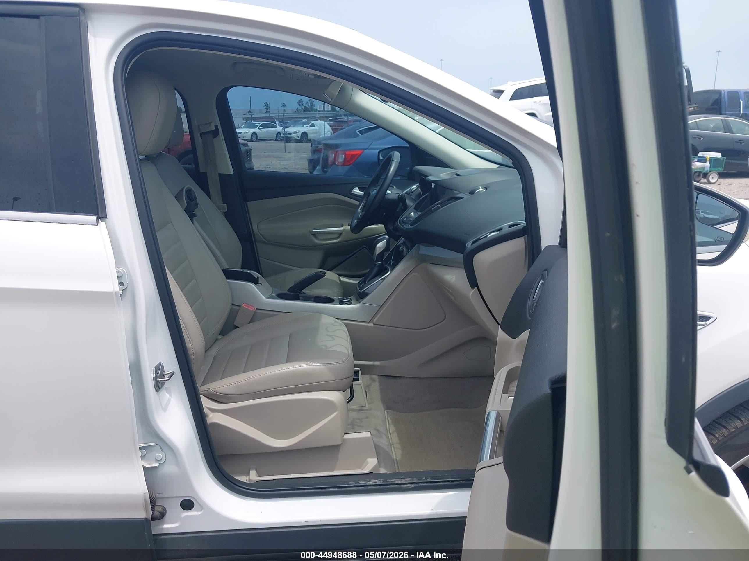 2013 Ford Escape Sel White vin: 1FMCU0HX2DUD84392
