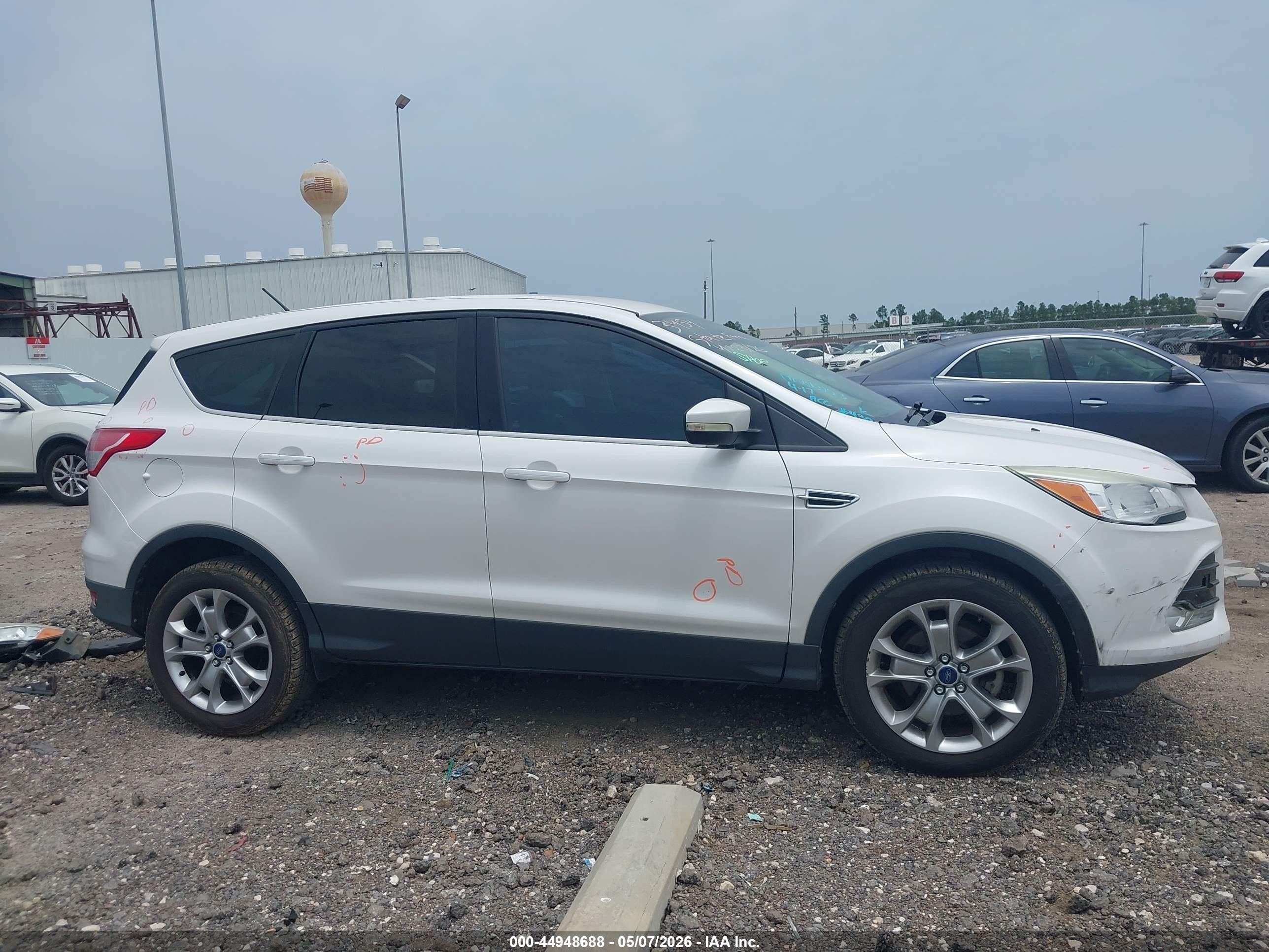 2013 Ford Escape Sel White vin: 1FMCU0HX2DUD84392