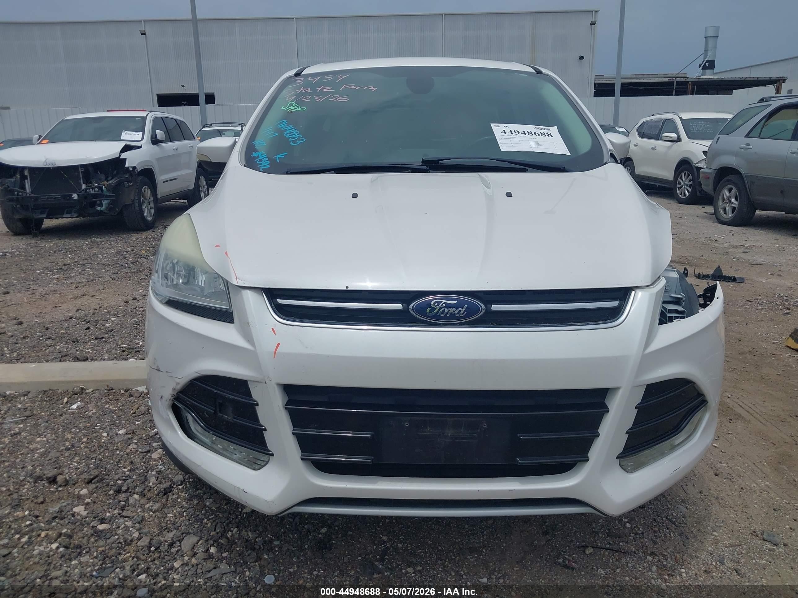 2013 Ford Escape Sel White vin: 1FMCU0HX2DUD84392