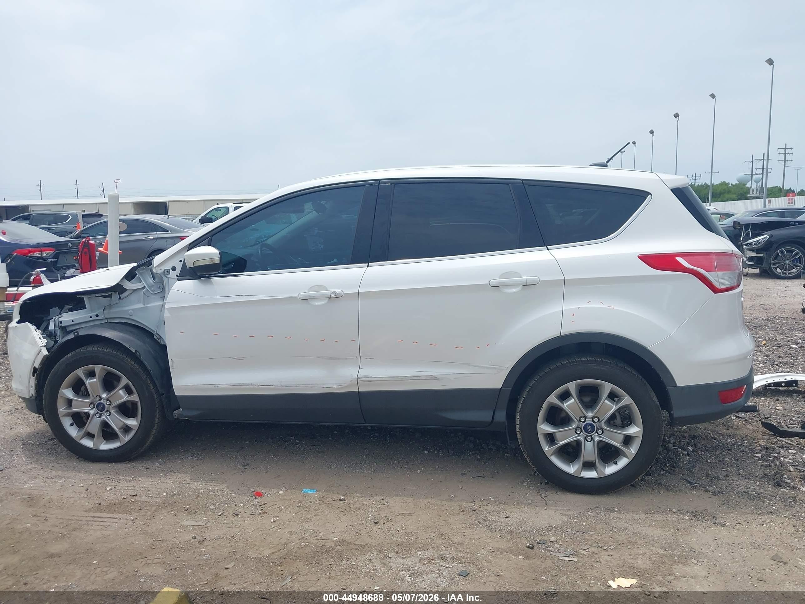 2013 Ford Escape Sel White vin: 1FMCU0HX2DUD84392