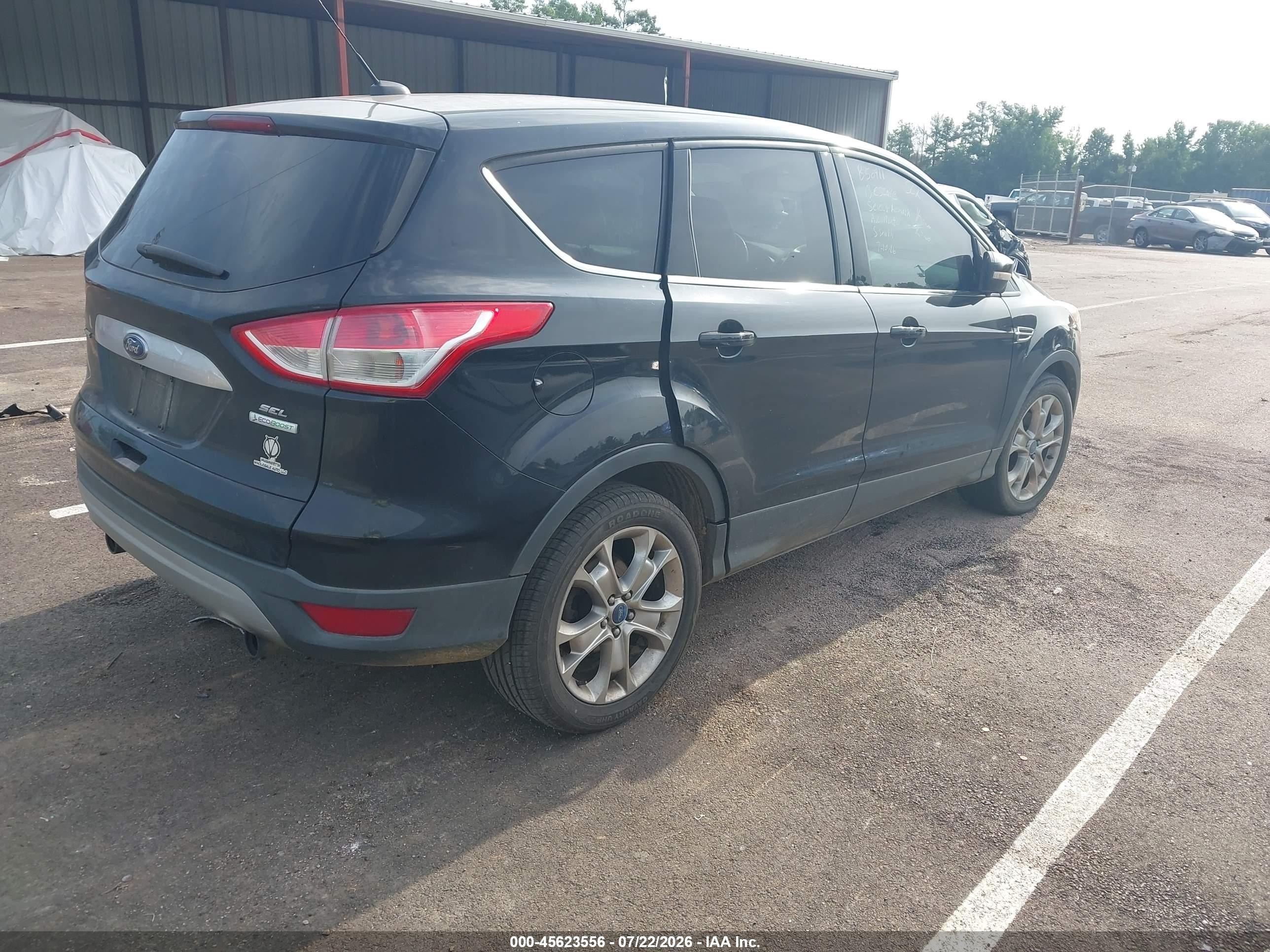 2013 Ford Escape Sel Black vin: 1FMCU0HX3DUB50911