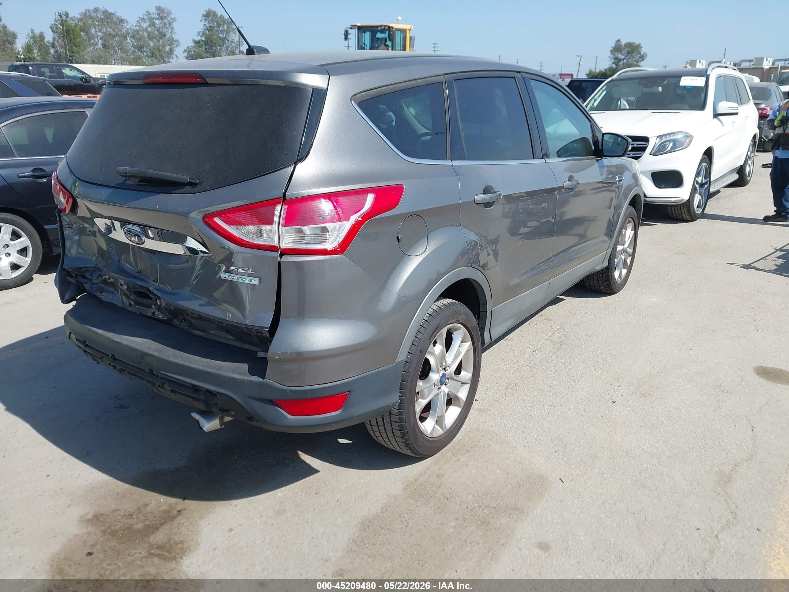 2013 Ford Escape Sel Gray vin: 1FMCU0HX3DUC93955