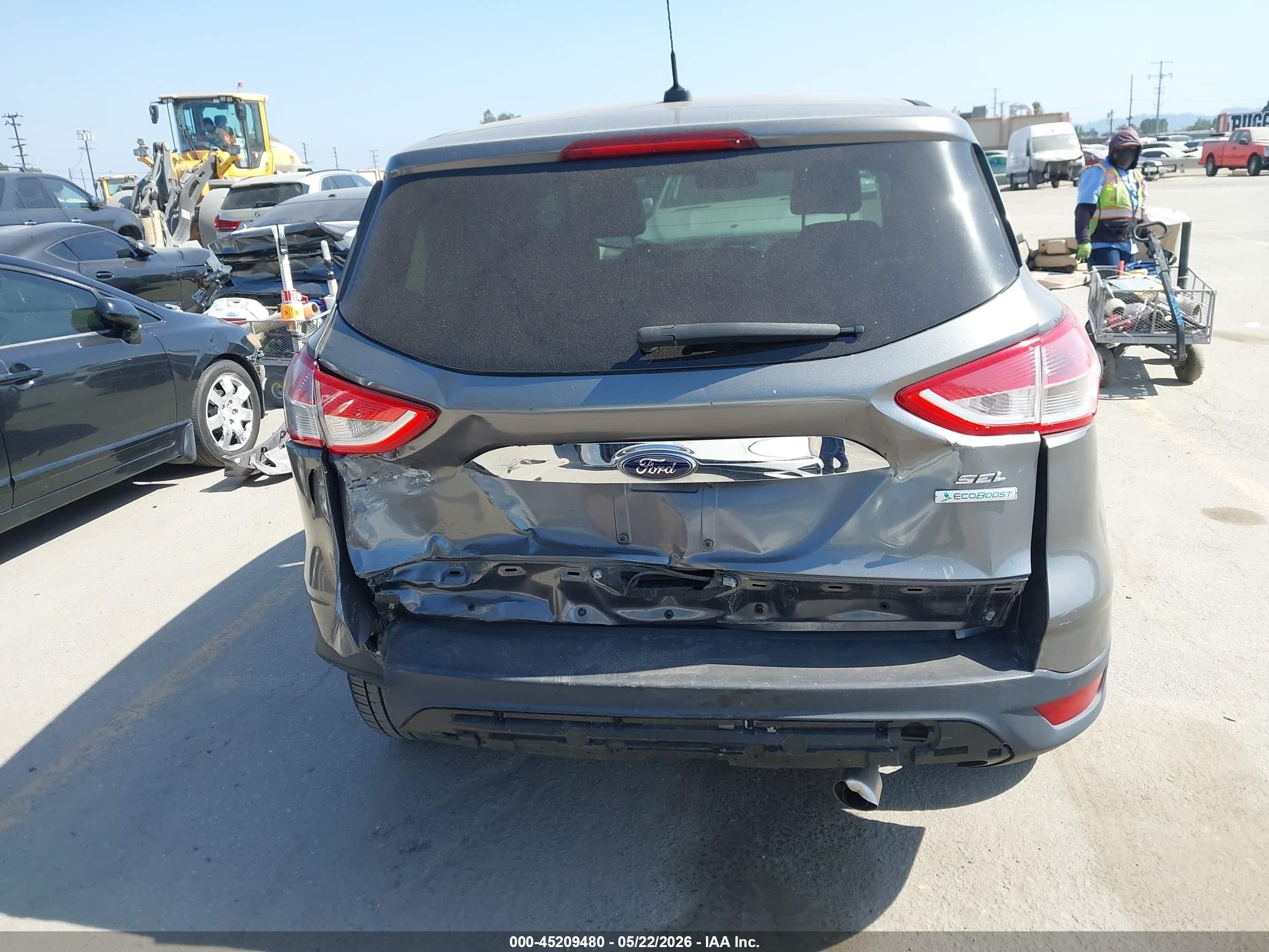 2013 Ford Escape Sel Gray vin: 1FMCU0HX3DUC93955