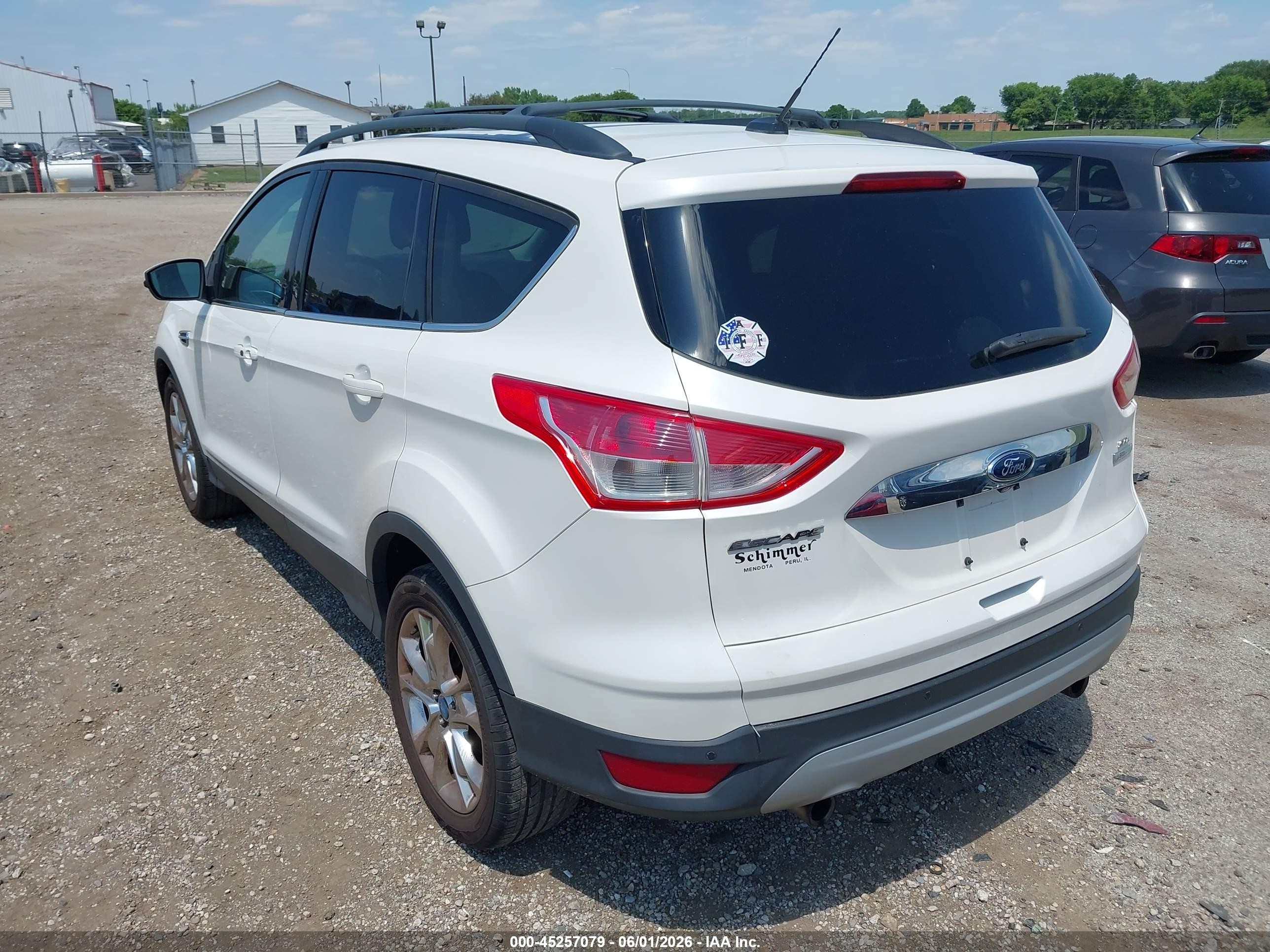2013 Ford Escape Sel White vin: 1FMCU0HX4DUA00175