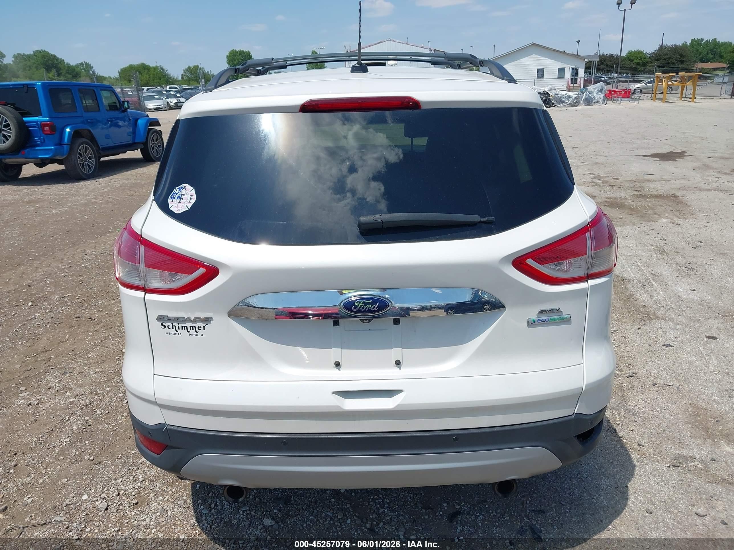 2013 Ford Escape Sel White vin: 1FMCU0HX4DUA00175