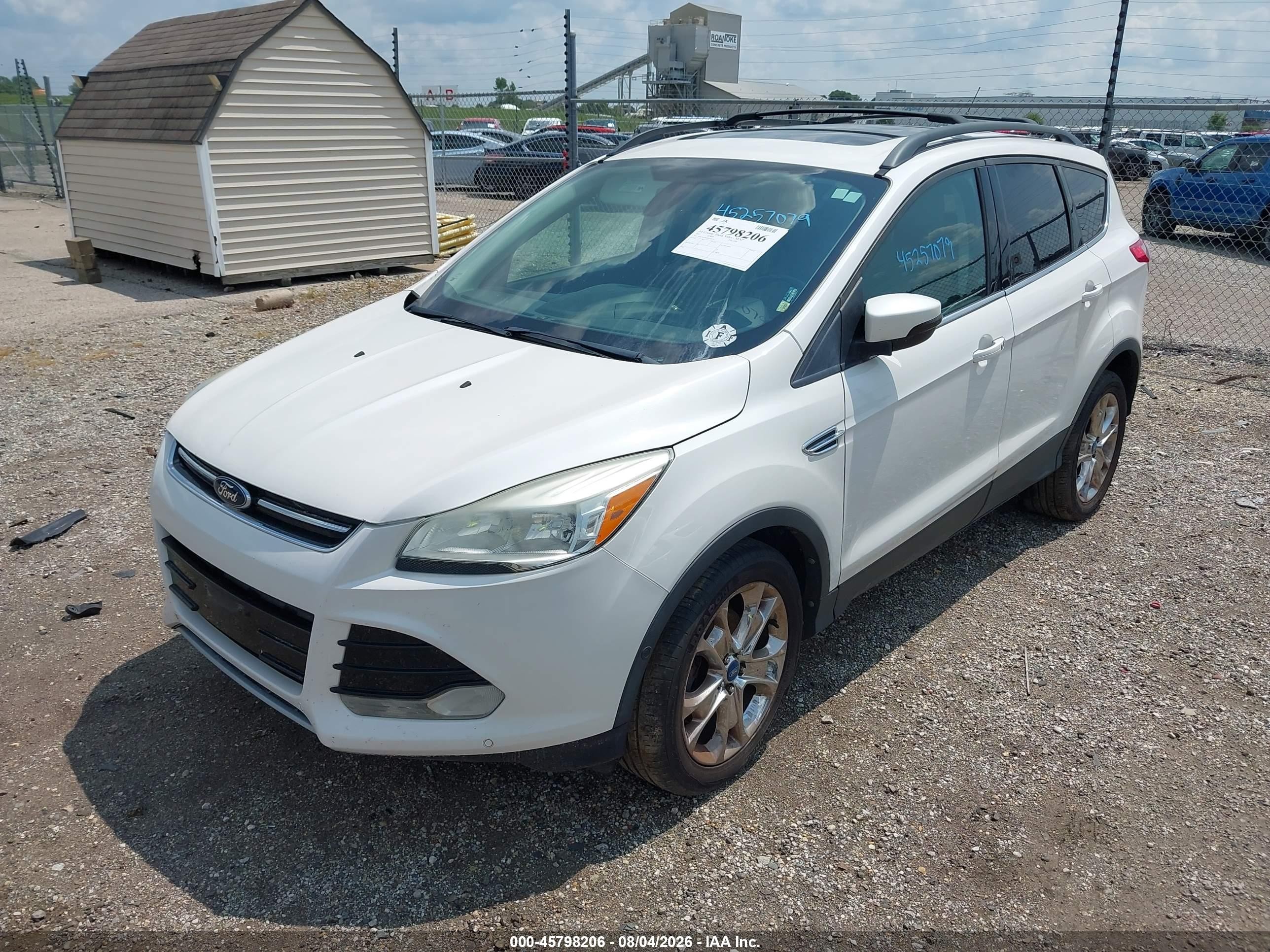 2013 Ford Escape Sel White vin: 1FMCU0HX4DUA00175