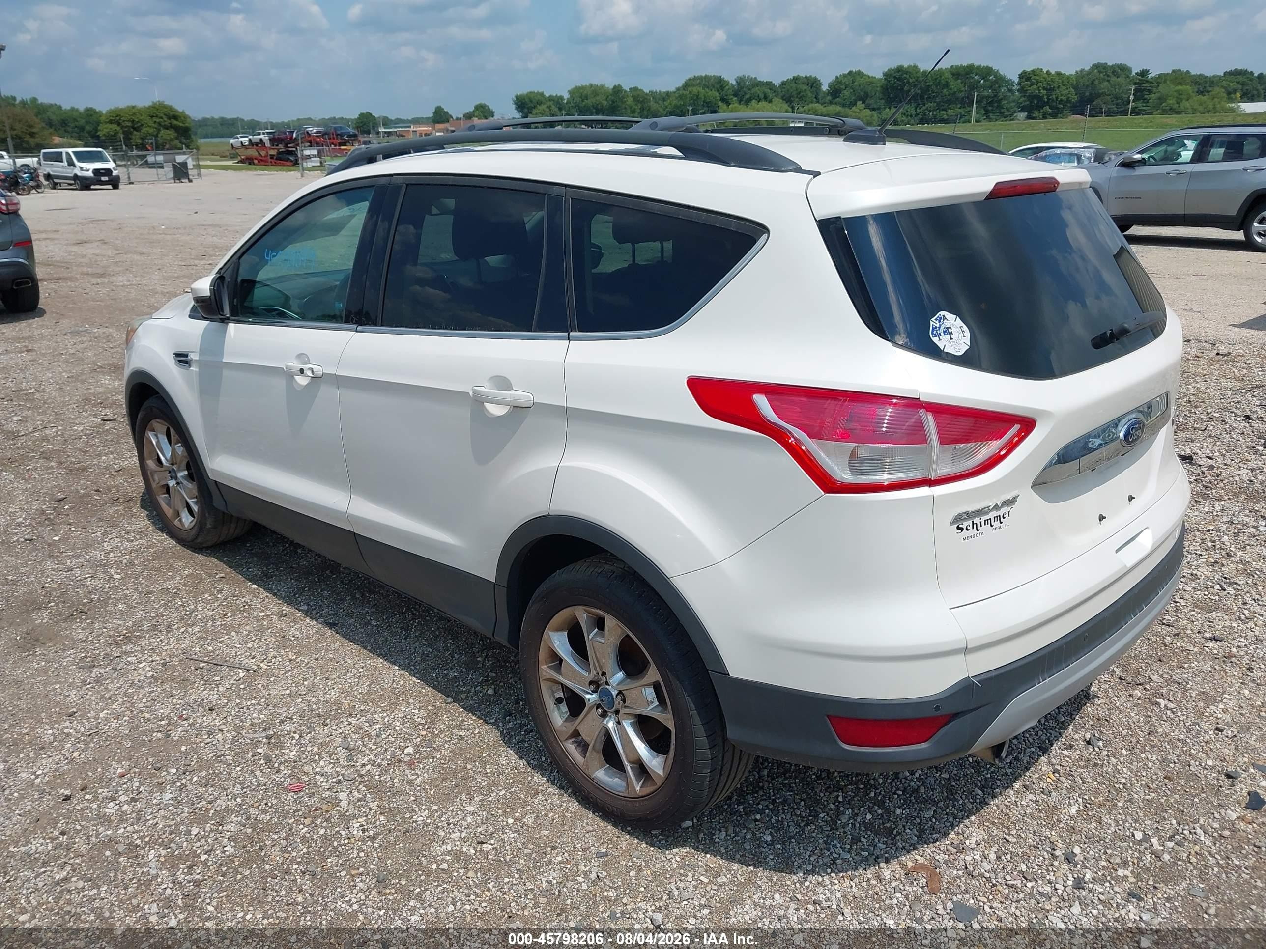 2013 Ford Escape Sel White vin: 1FMCU0HX4DUA00175