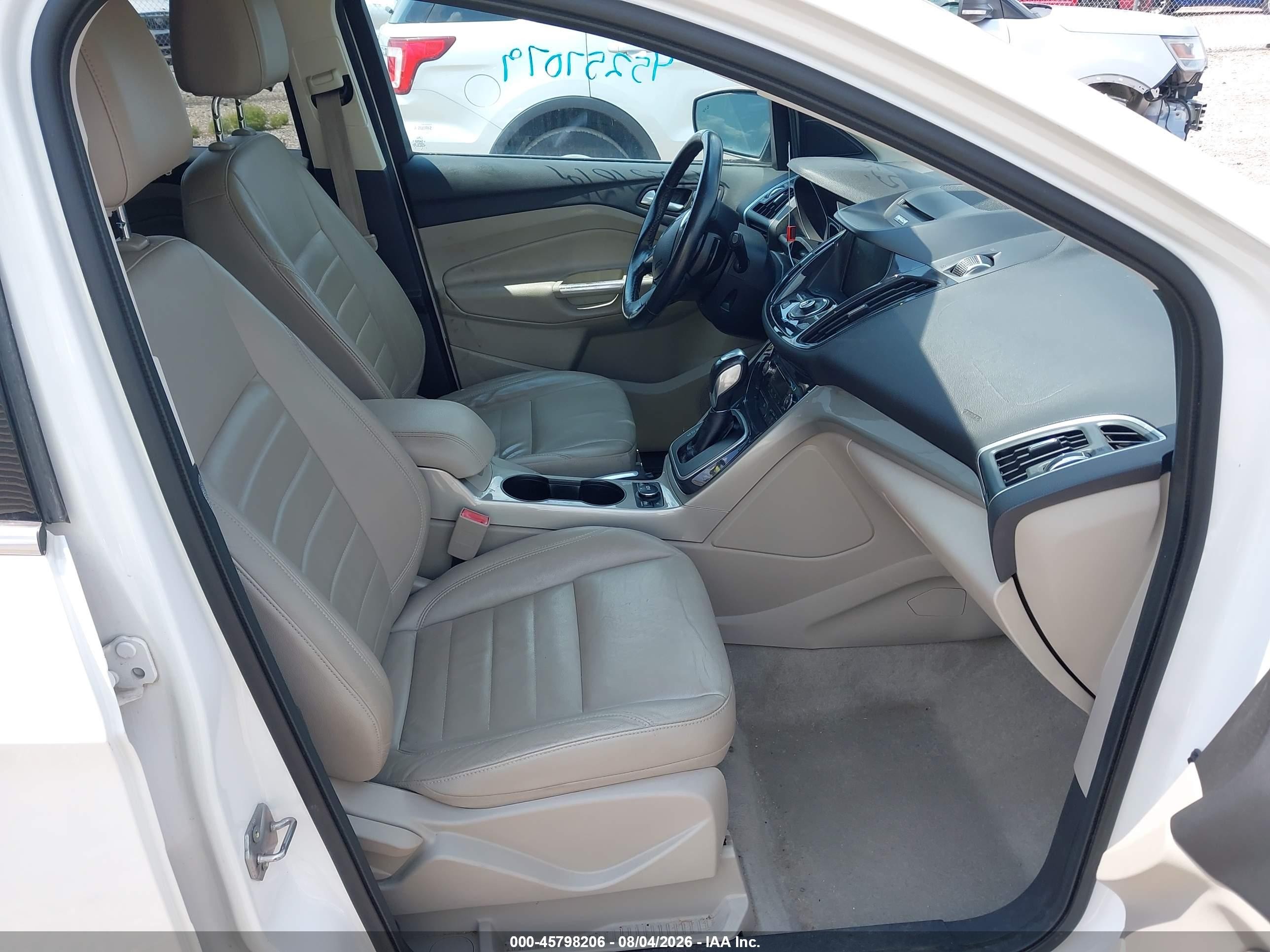 2013 Ford Escape Sel White vin: 1FMCU0HX4DUA00175