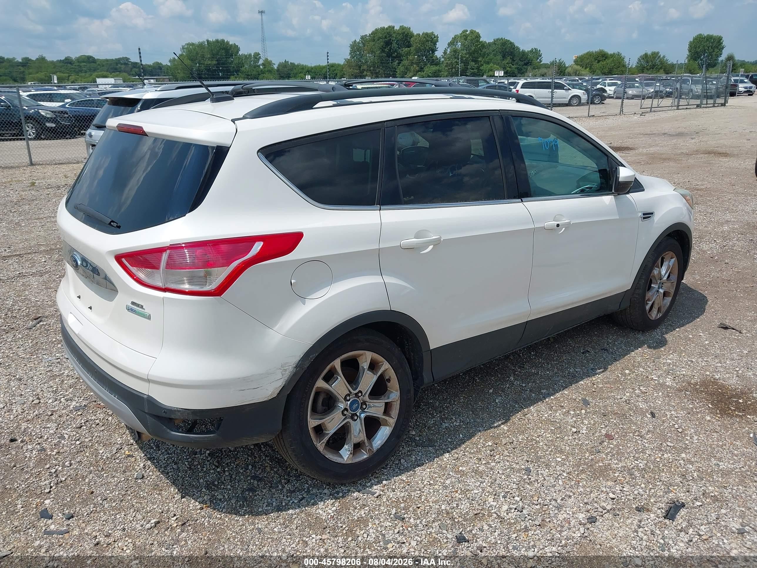 2013 Ford Escape Sel White vin: 1FMCU0HX4DUA00175
