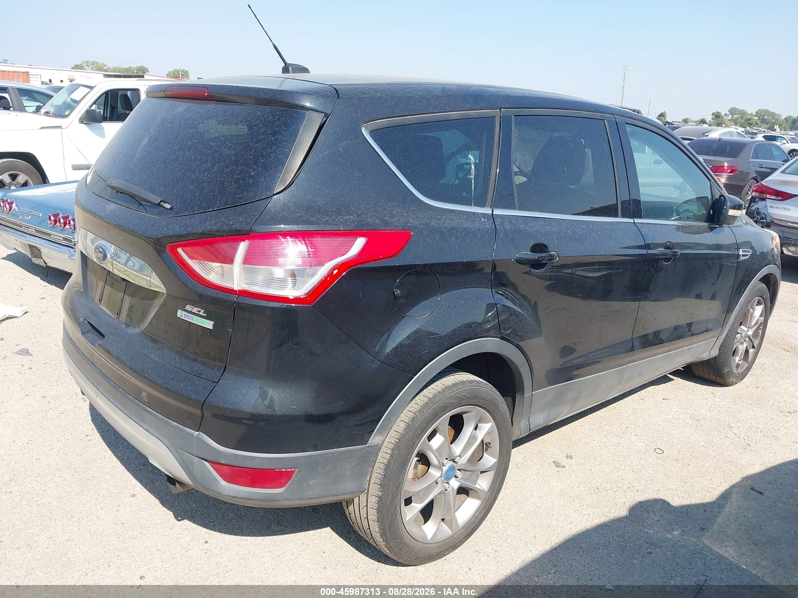 2013 Ford Escape Sel Black vin: 1FMCU0HX4DUB57110