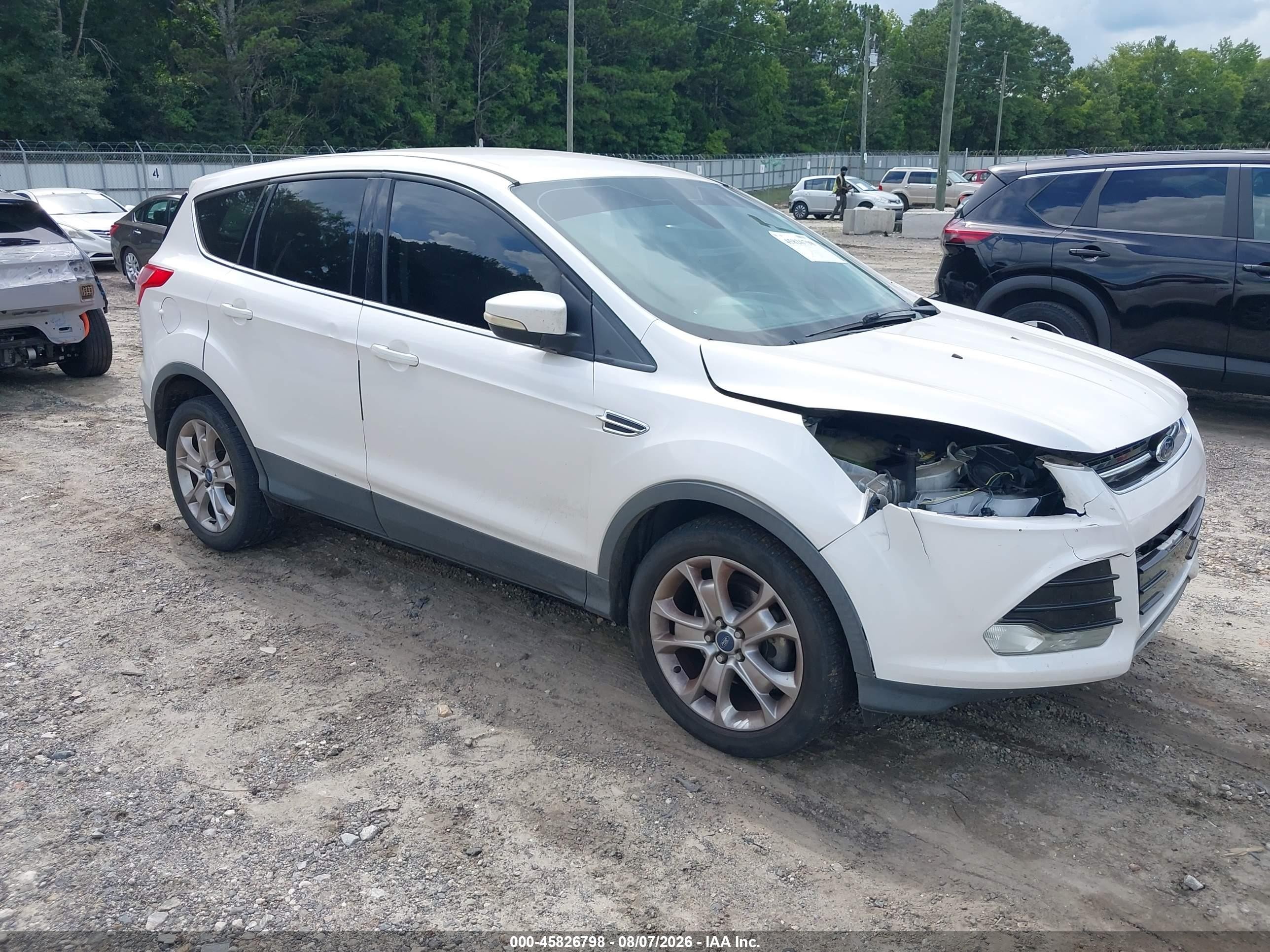 2013 Ford Escape Sel White vin: 1FMCU0HX5DUA81140