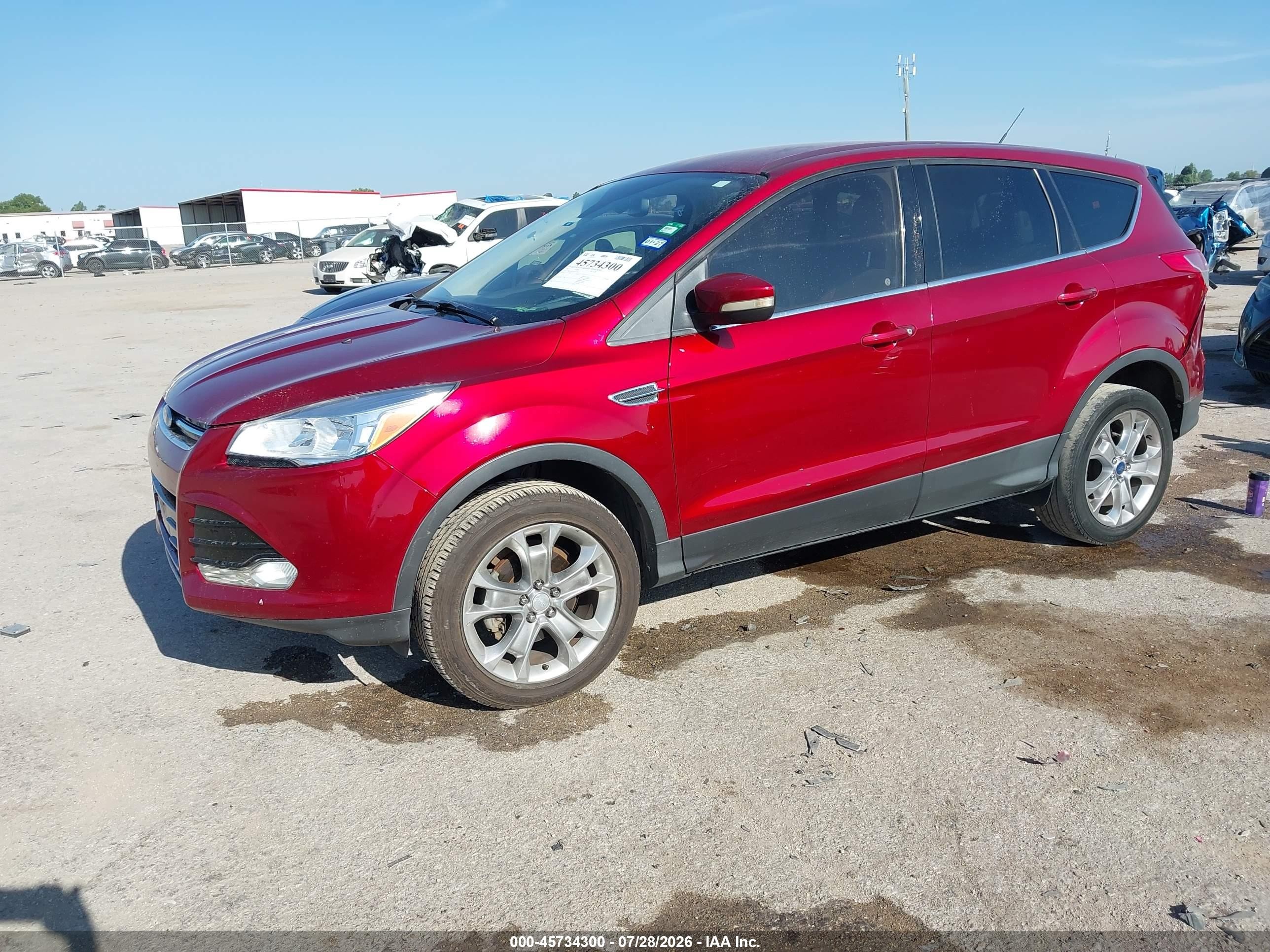 2013 Ford Escape Sel Red vin: 1FMCU0HX5DUC13412