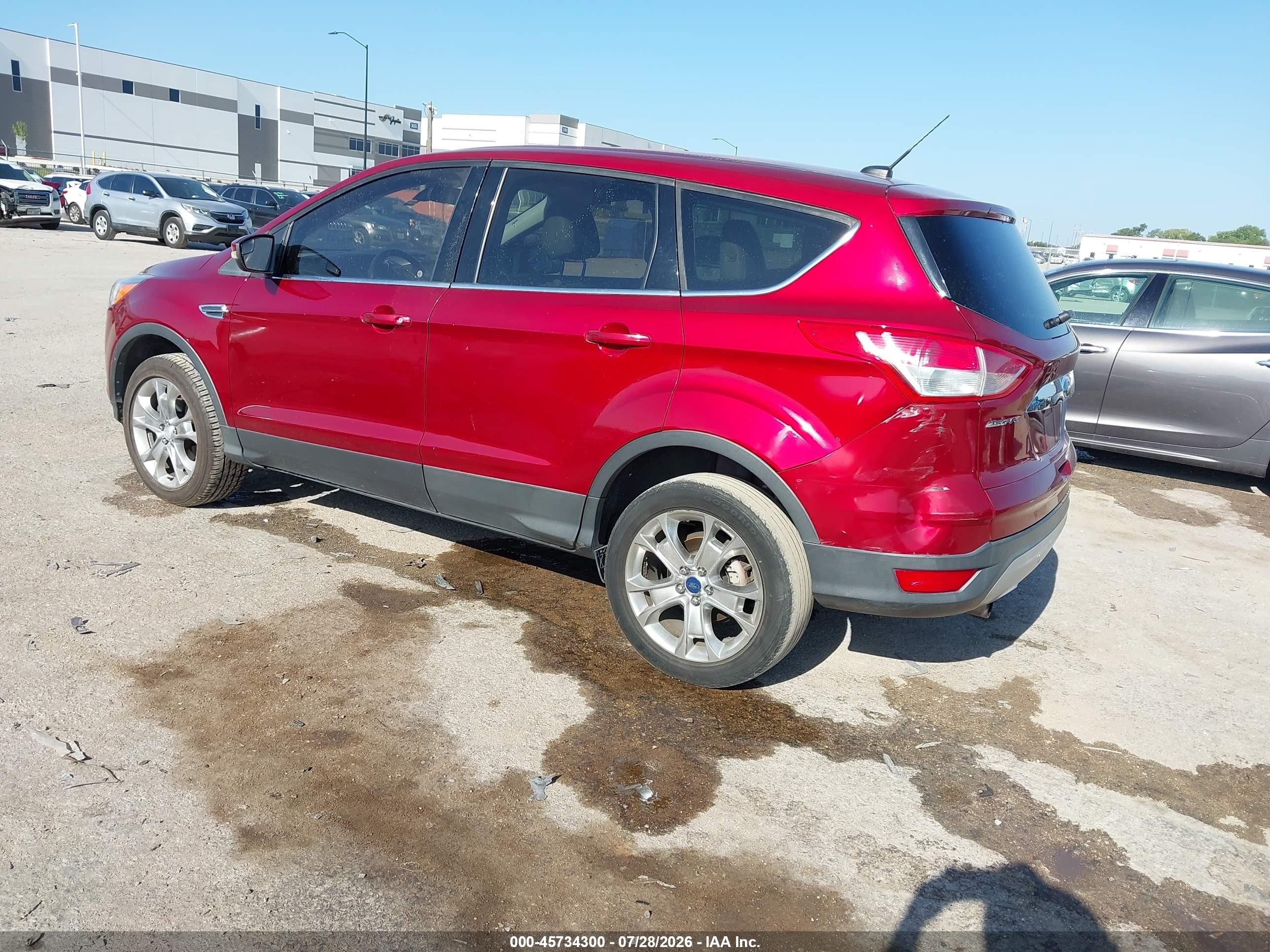 2013 Ford Escape Sel Red vin: 1FMCU0HX5DUC13412