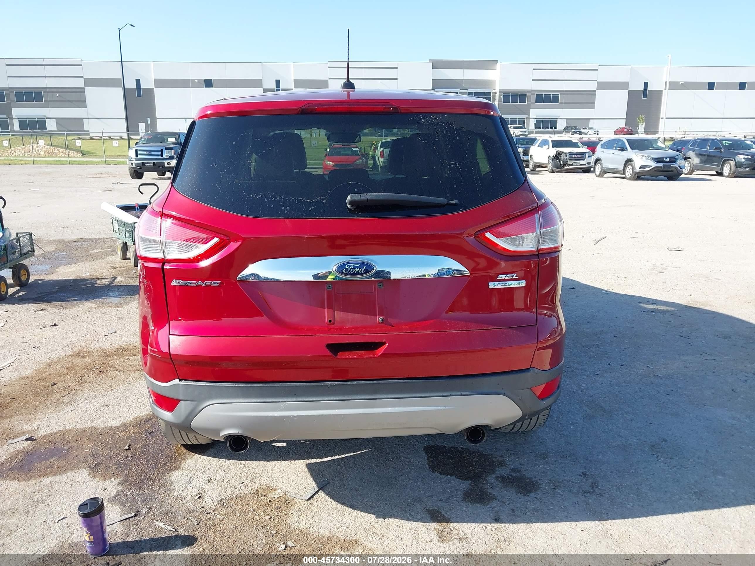 2013 Ford Escape Sel Red vin: 1FMCU0HX5DUC13412