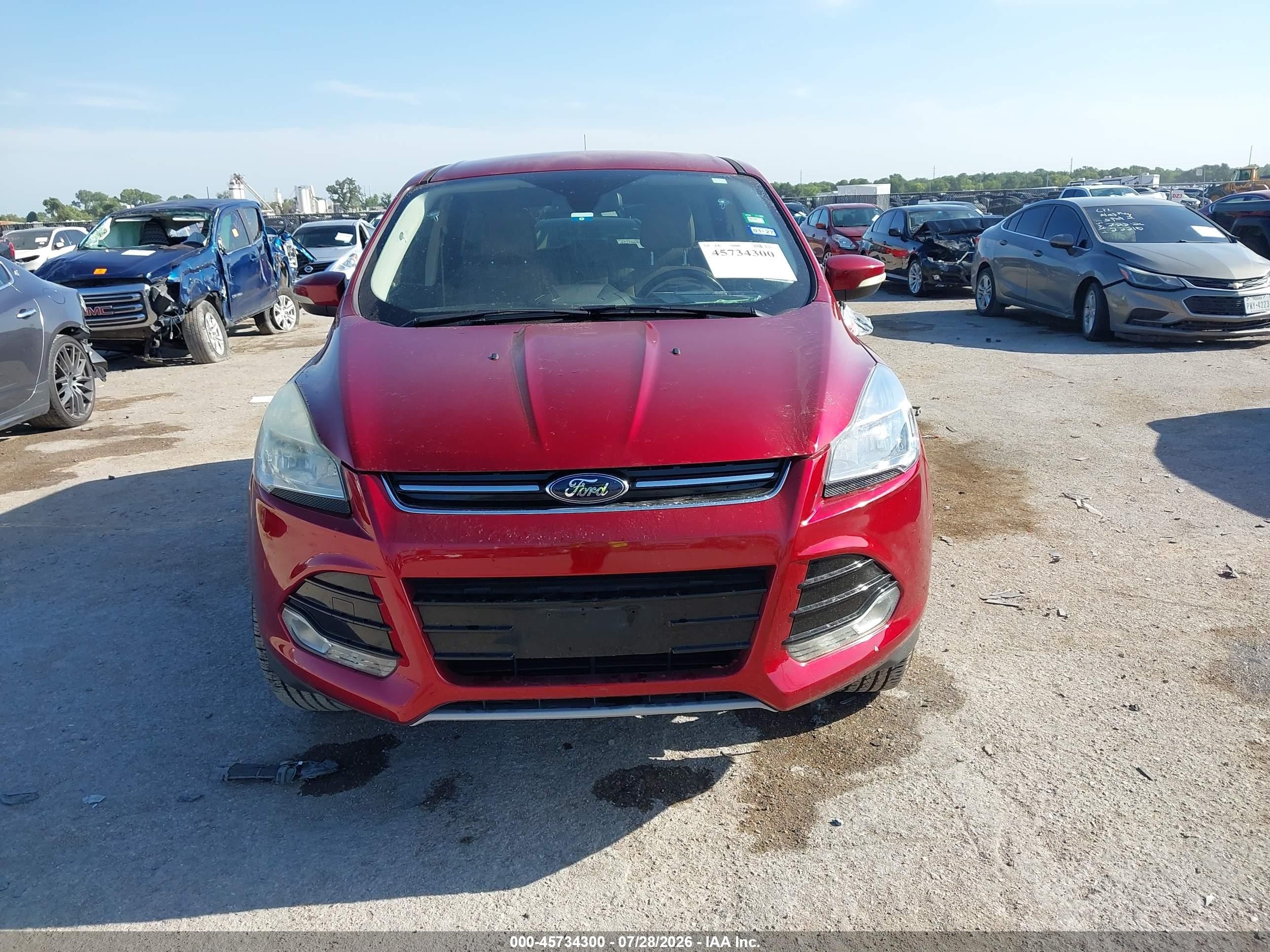 2013 Ford Escape Sel Red vin: 1FMCU0HX5DUC13412