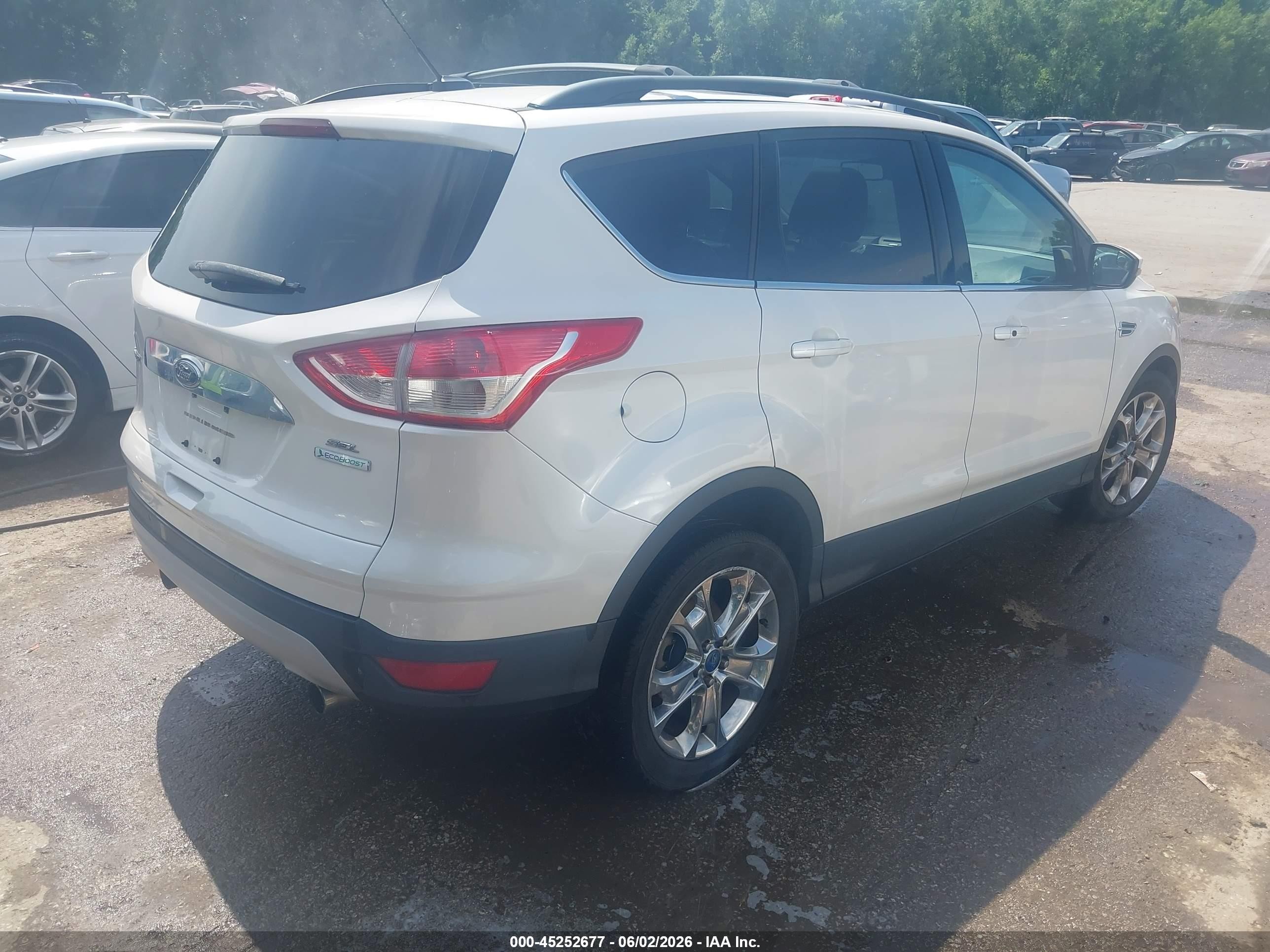 2013 Ford Escape Sel Белый vin: 1FMCU0HX5DUC85081