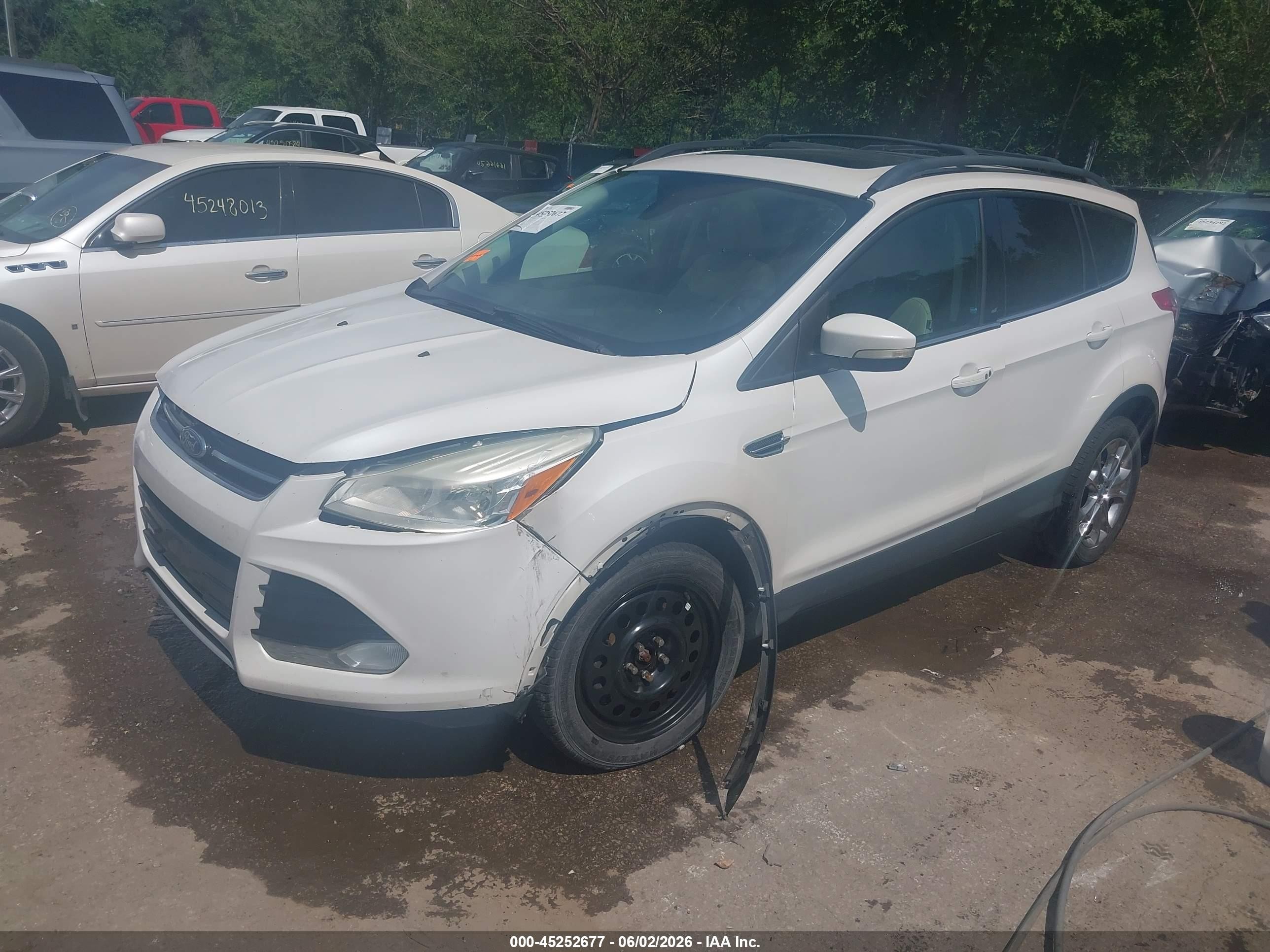 2013 Ford Escape Sel Белый vin: 1FMCU0HX5DUC85081