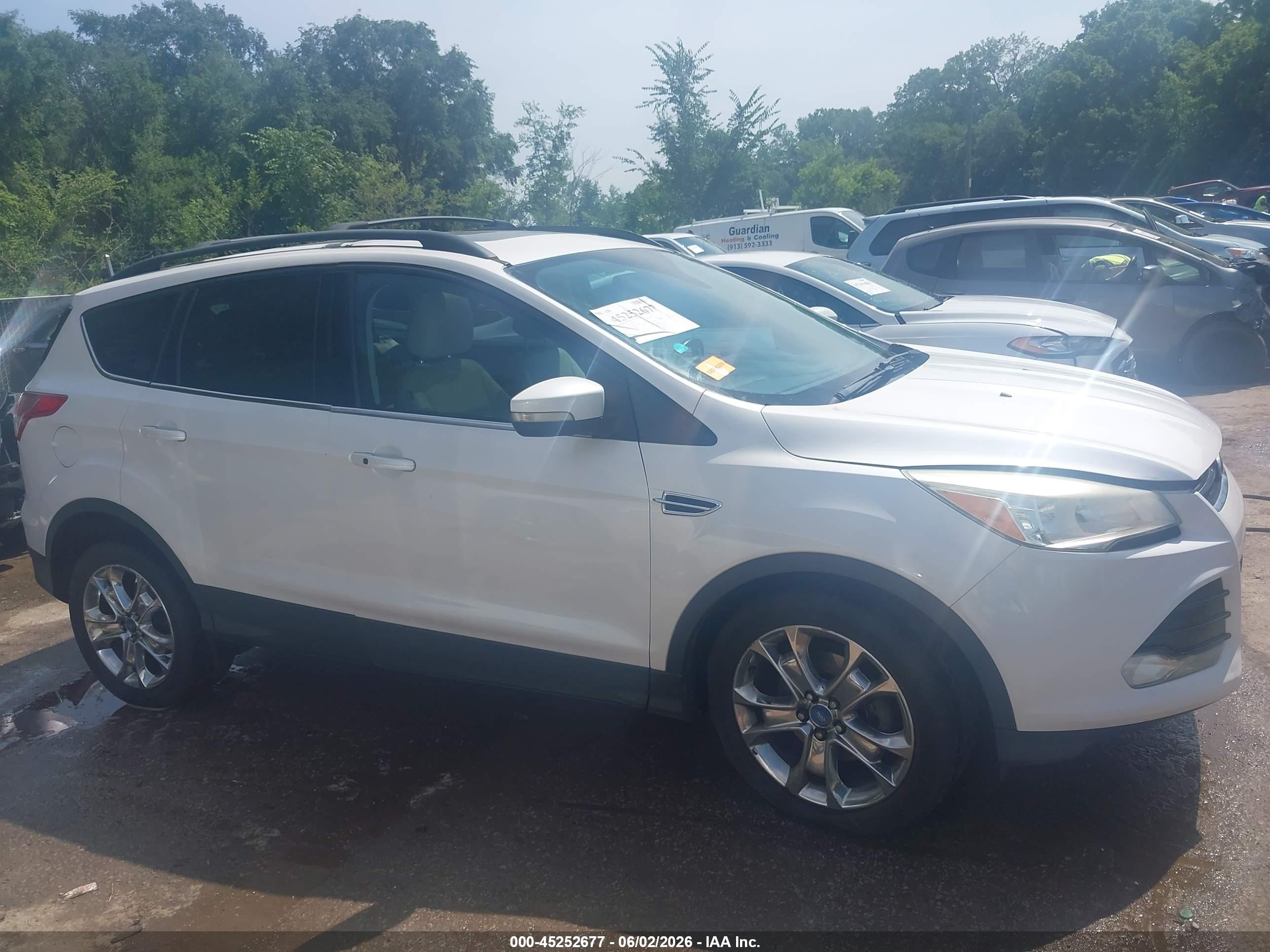 2013 Ford Escape Sel Белый vin: 1FMCU0HX5DUC85081