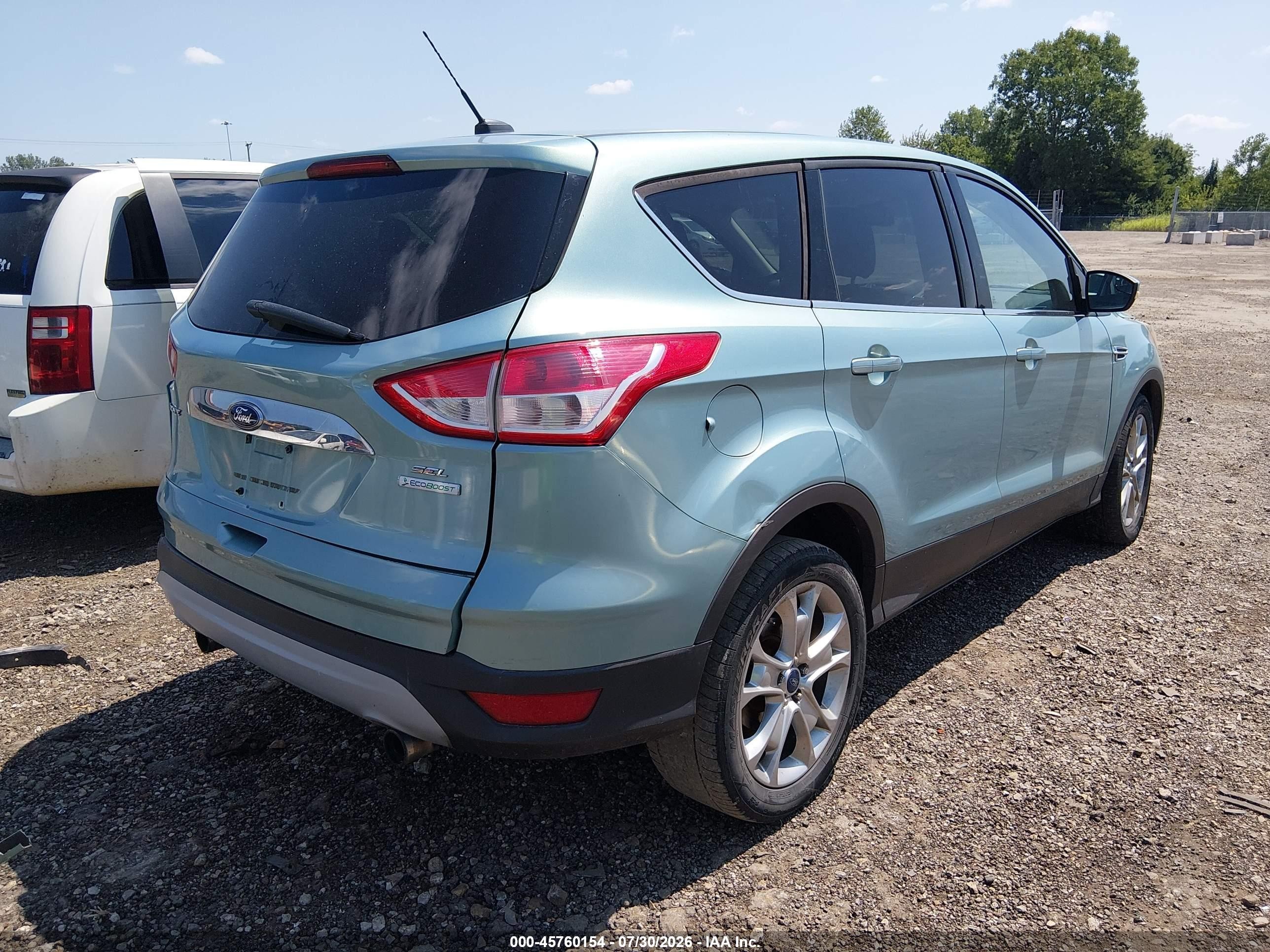 2013 Ford Escape Sel Light Blue vin: 1FMCU0HX5DUD34716